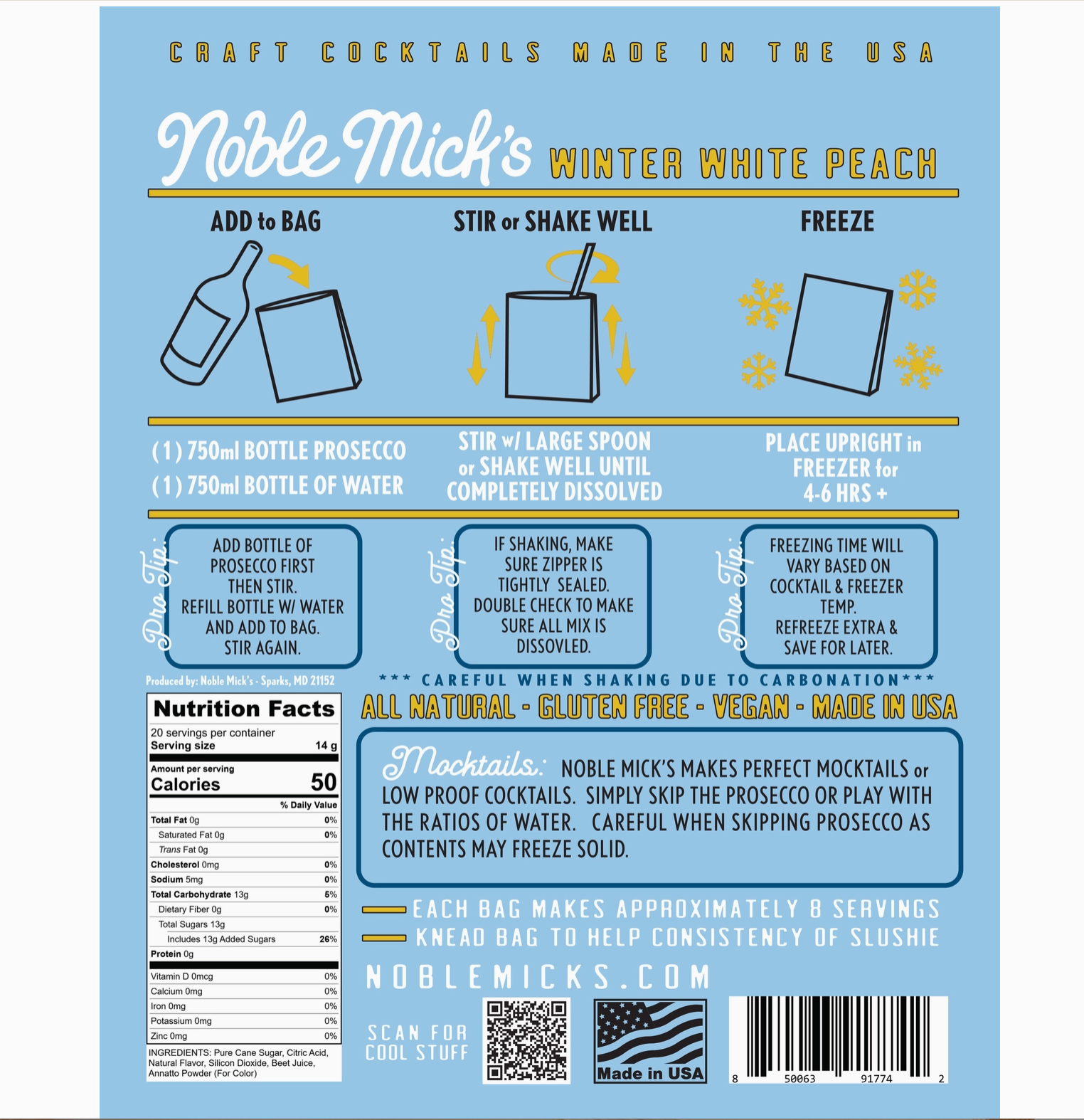 Winter White Peach Bellini Frozen Cocktail