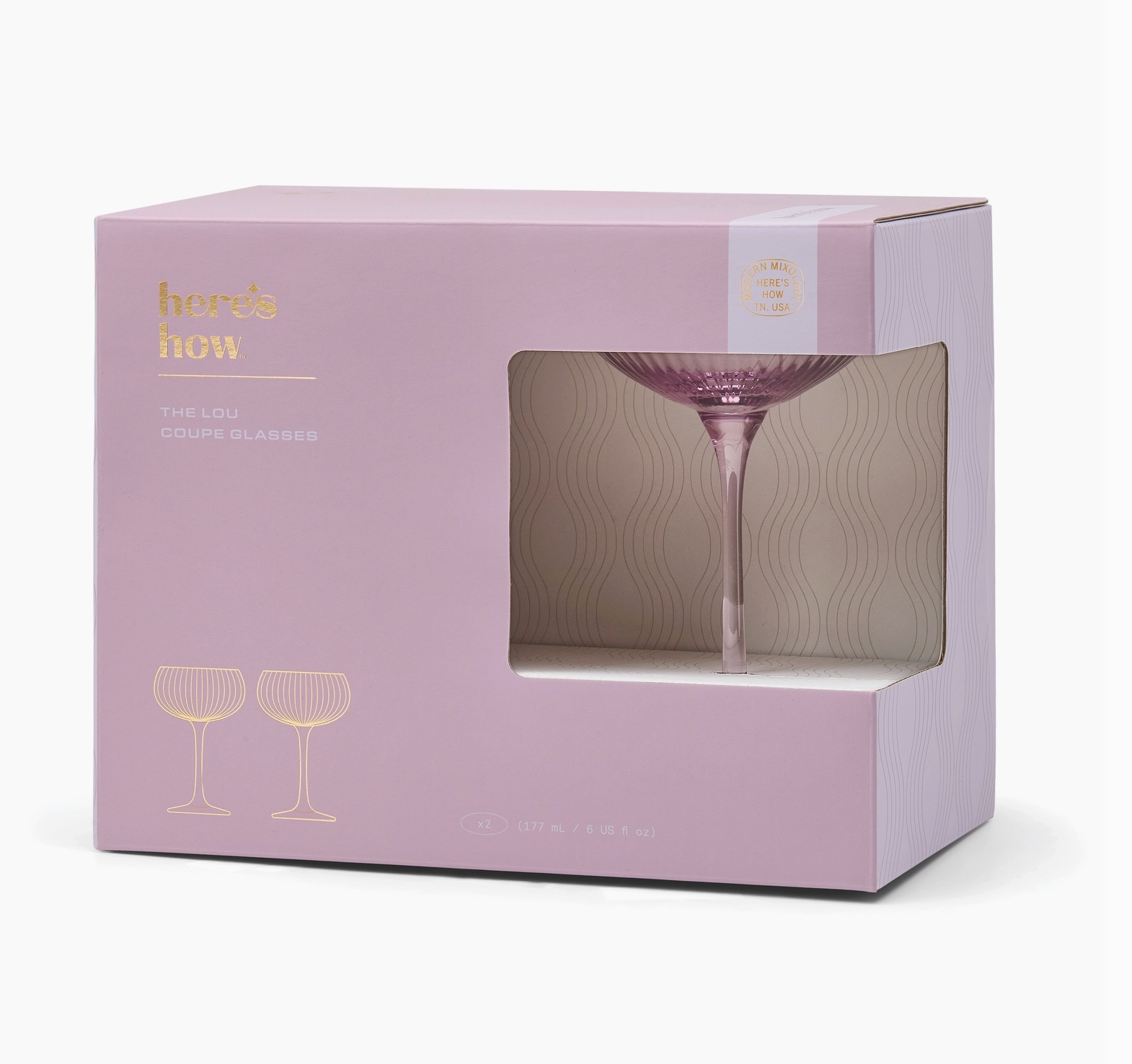 The Lou Coupe Glass - Lilac