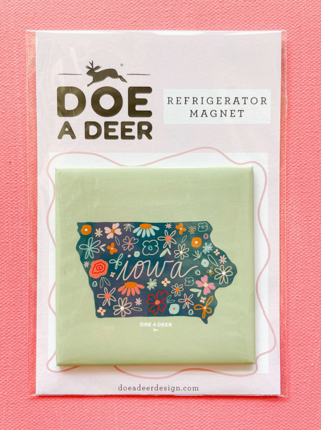 Iowa Floral Magnet
