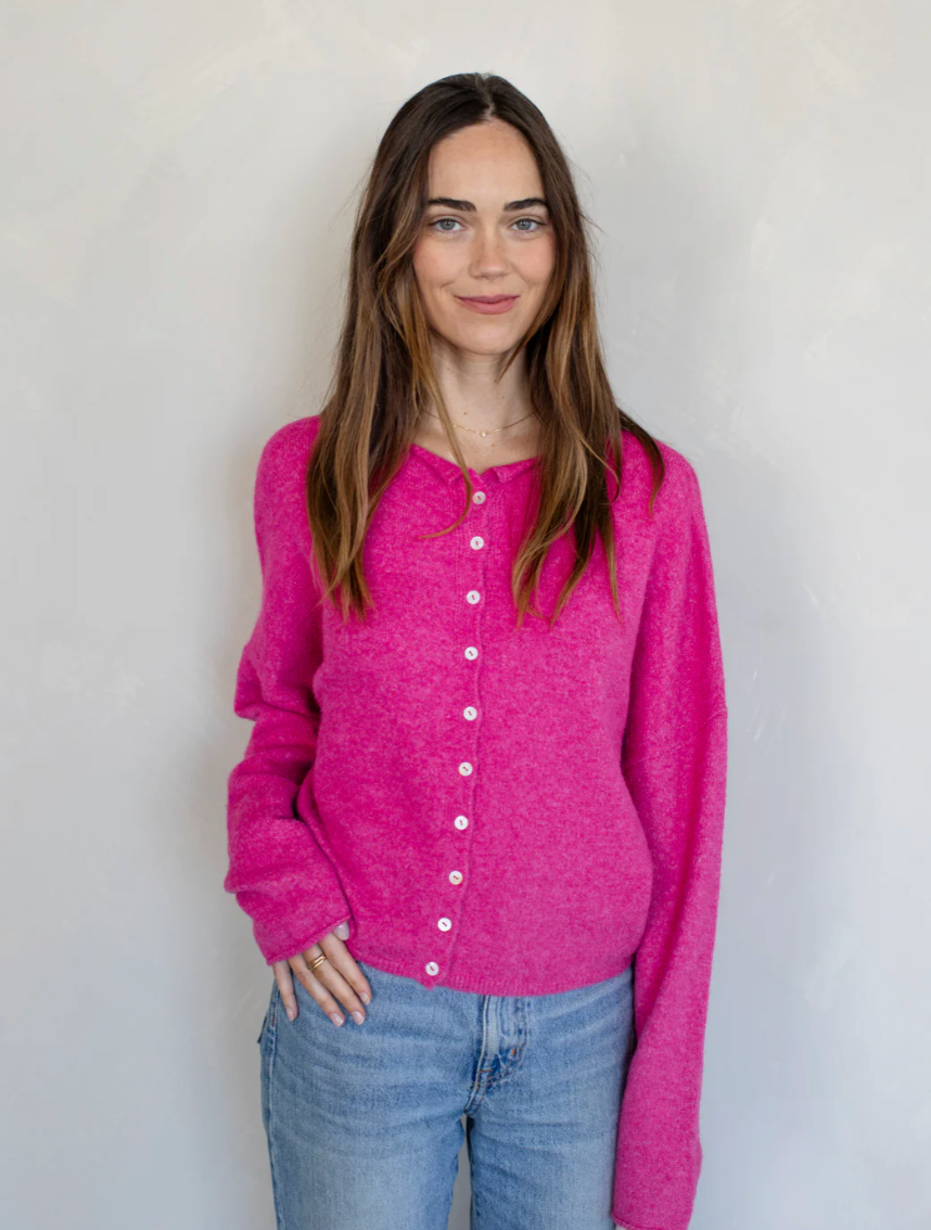 Fuchsia Piper Cardigan
