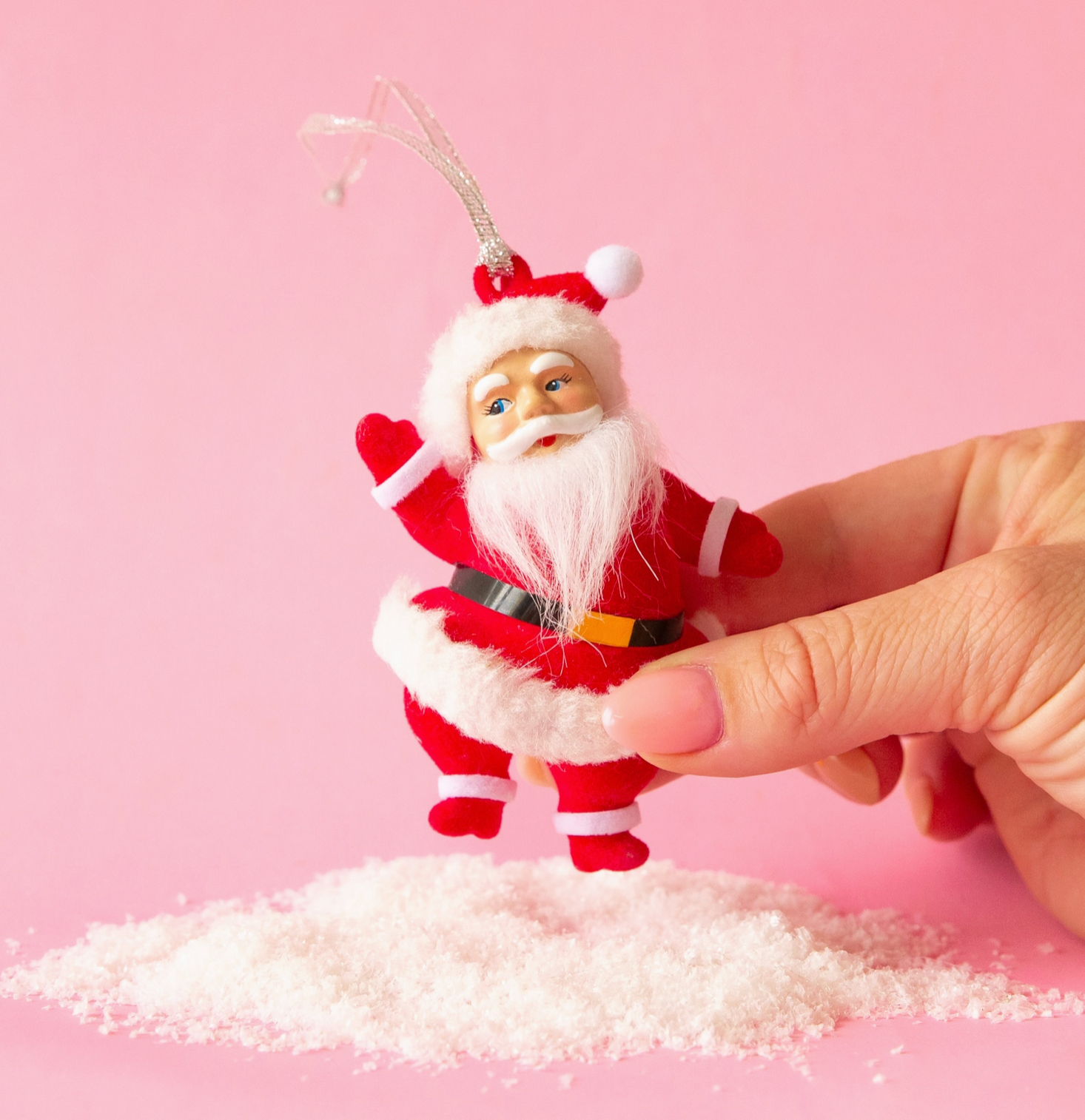 Retro Dancing Christmas Santa Ornament