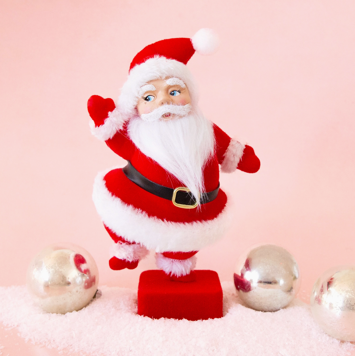 Retro Dancing Christmas Santa - Red