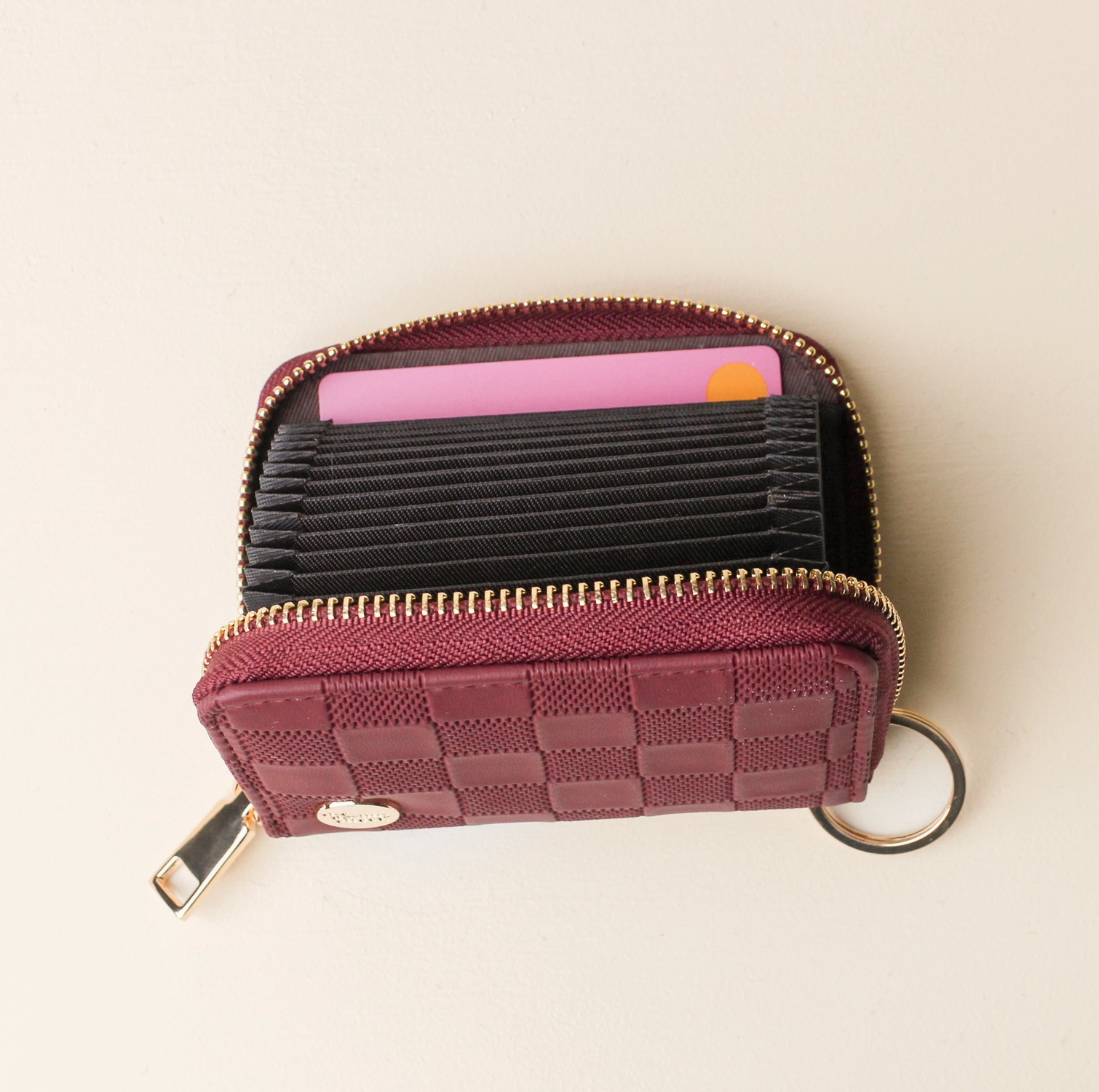 Plum Zip Around Wallet