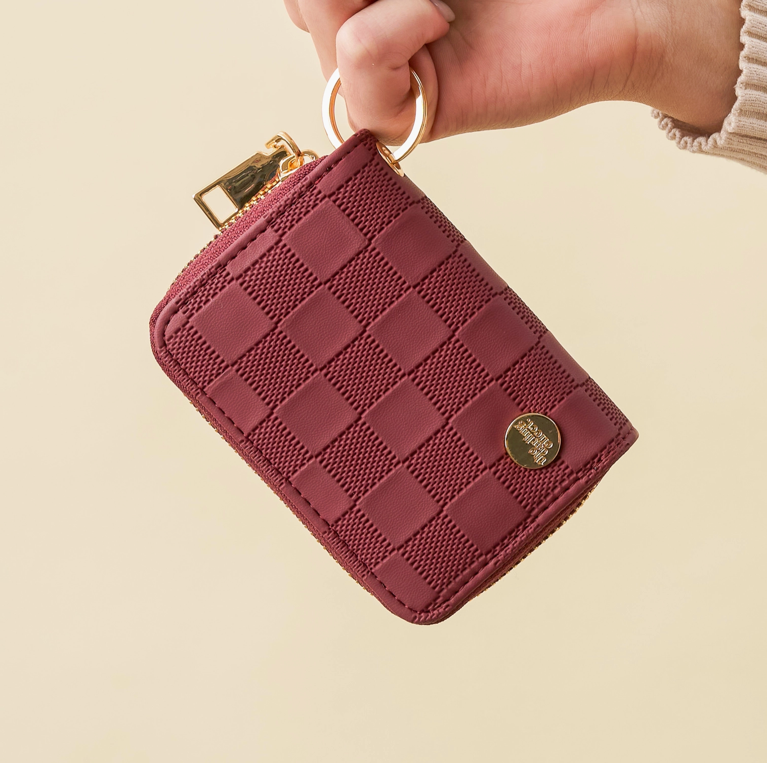 Plum Zip Around Wallet