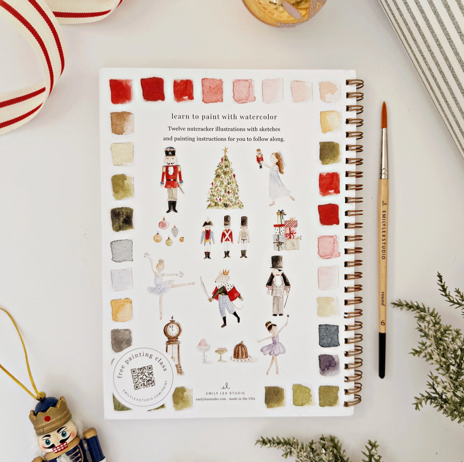 Nutcracker Watercolor Notebook