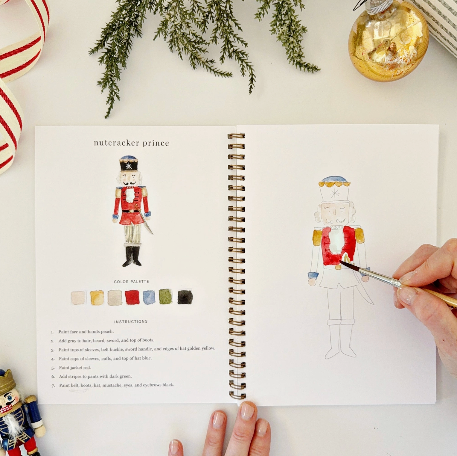 Nutcracker Watercolor Notebook