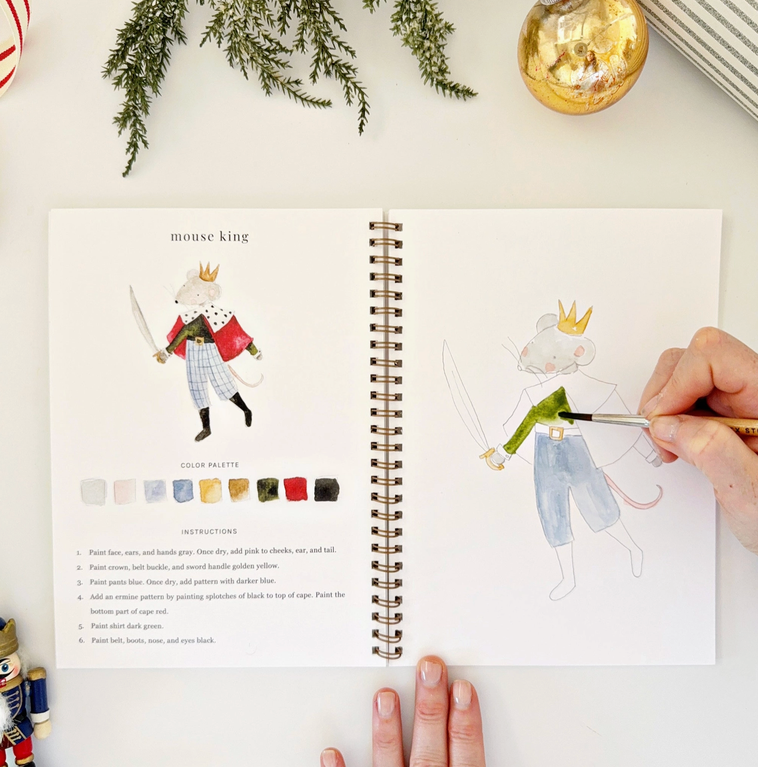 Nutcracker Watercolor Notebook