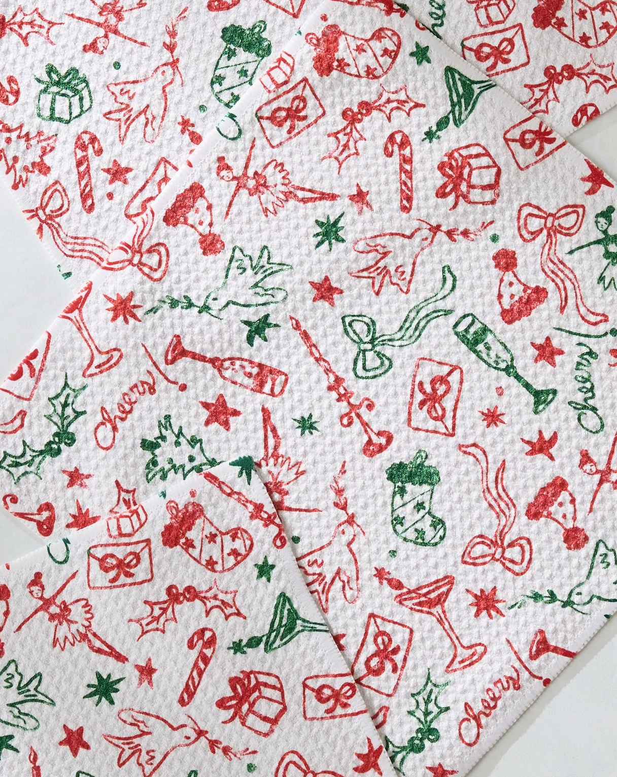Holiday Doodles Dishcloth Set