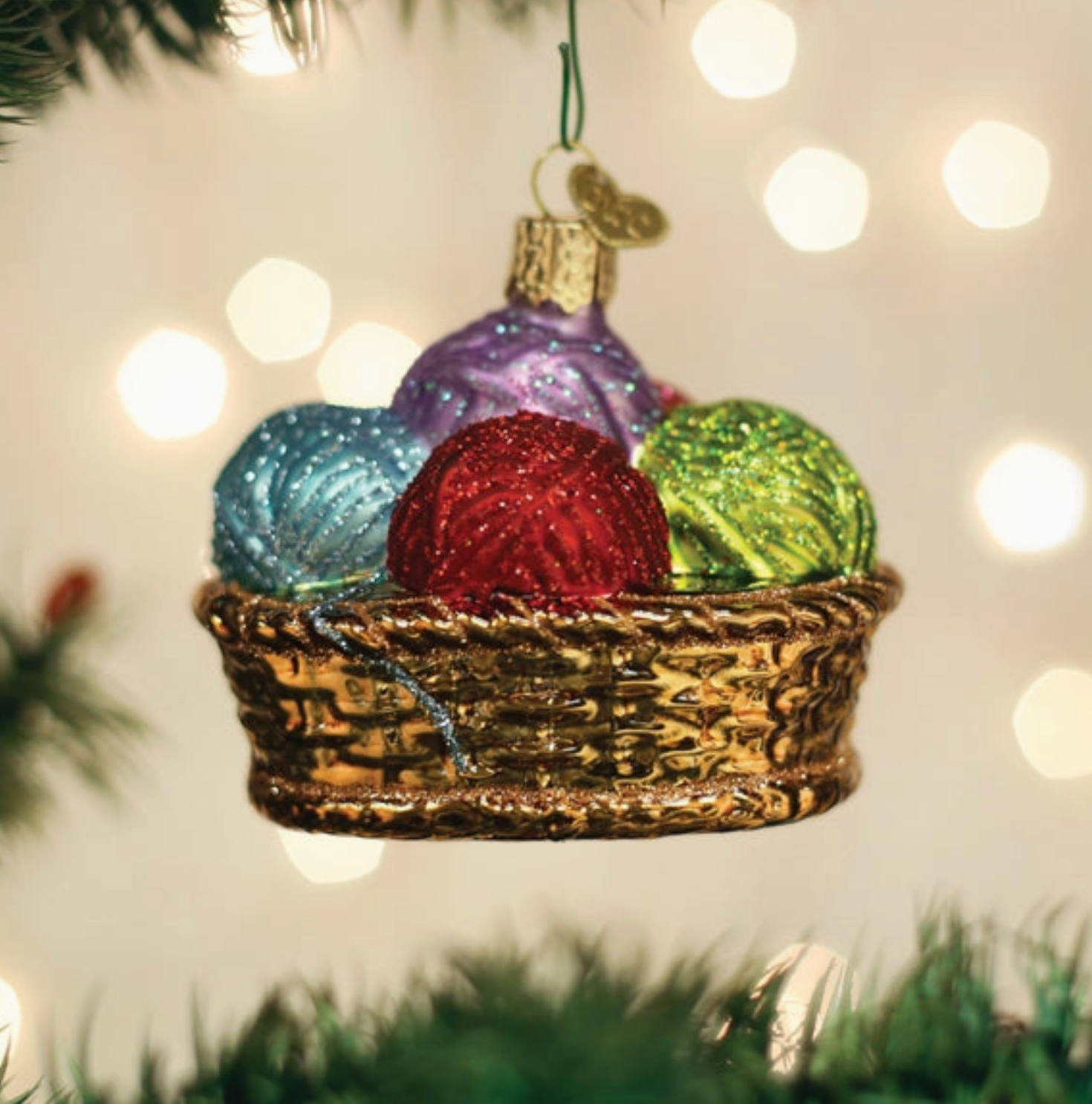 Basket of Yarn Ornament