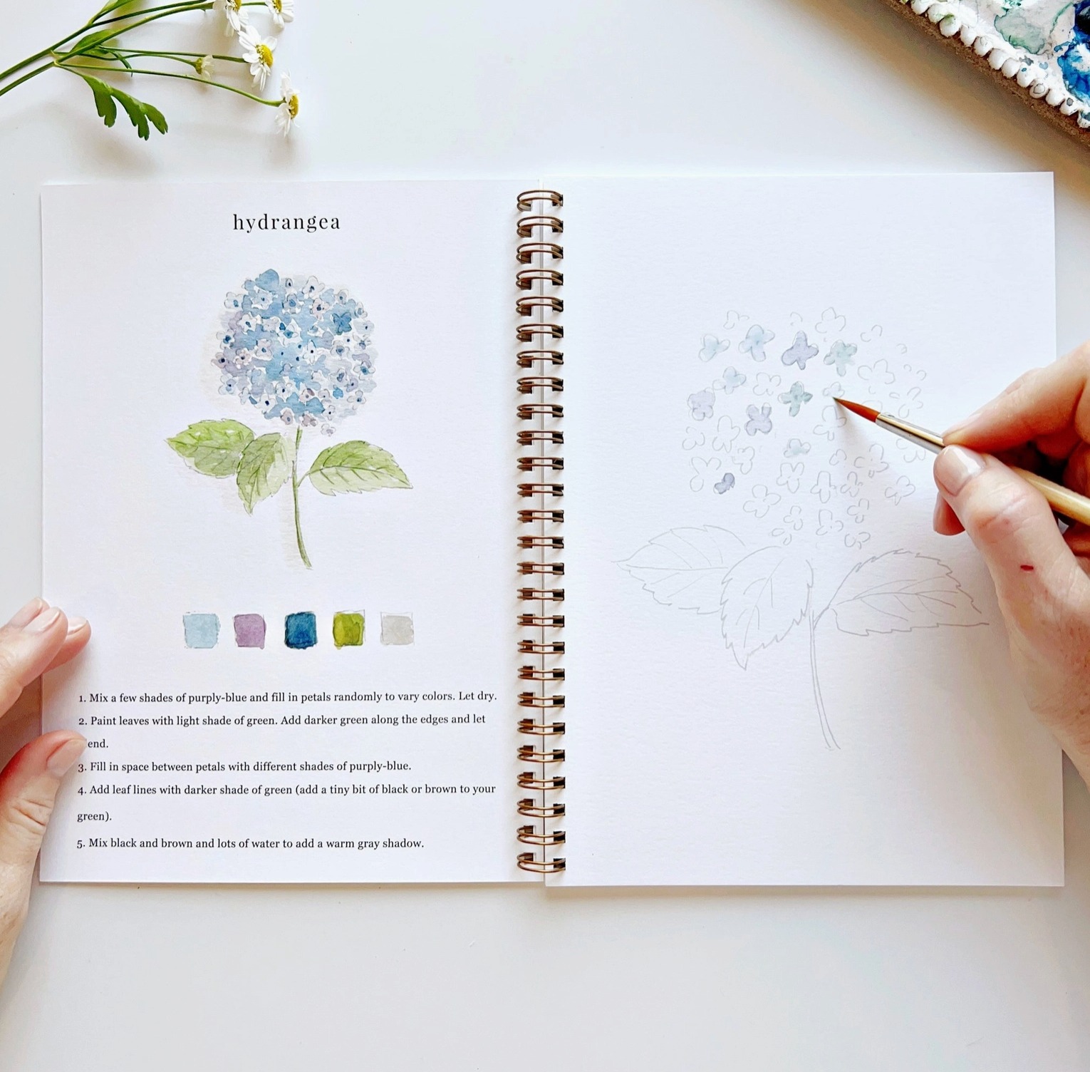 Flowers Watercolor Notebook