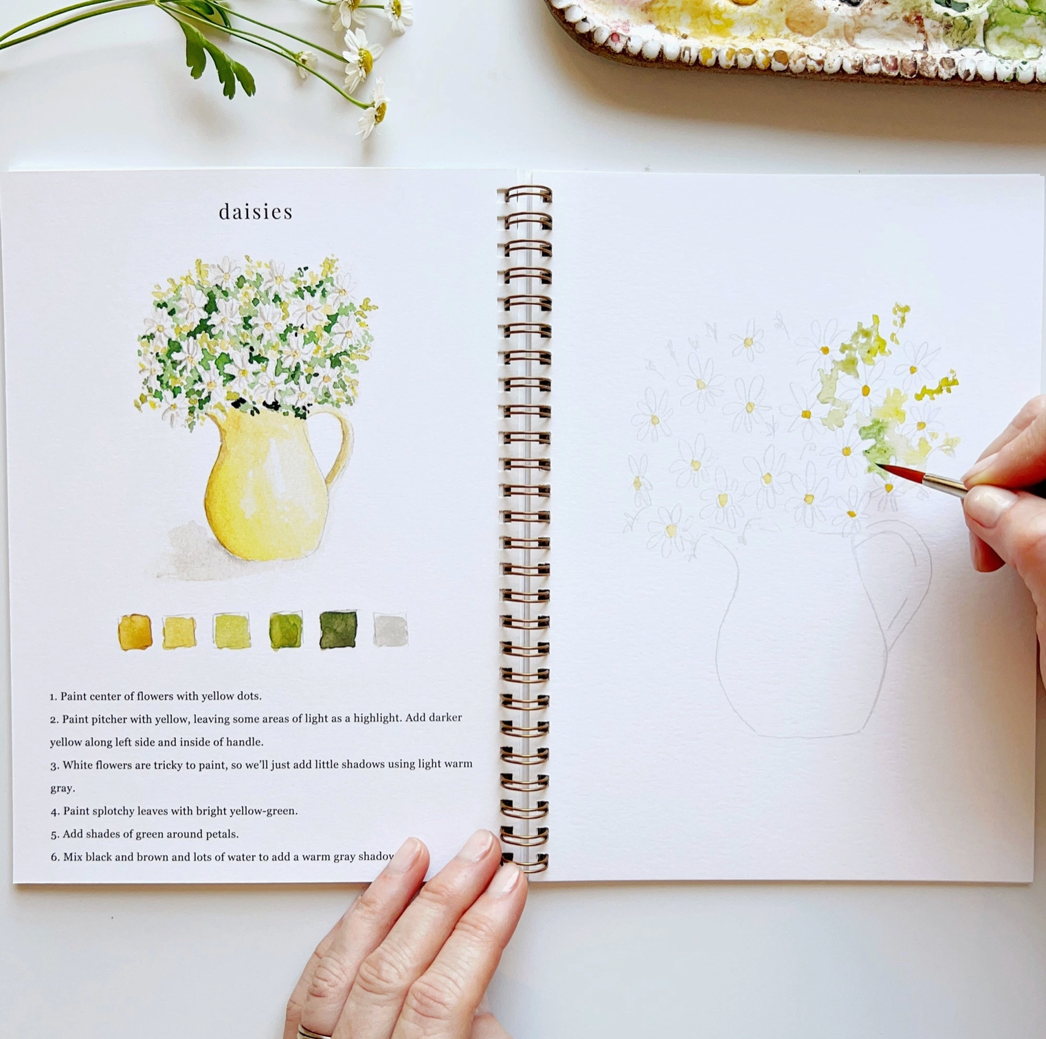 Flowers Watercolor Notebook