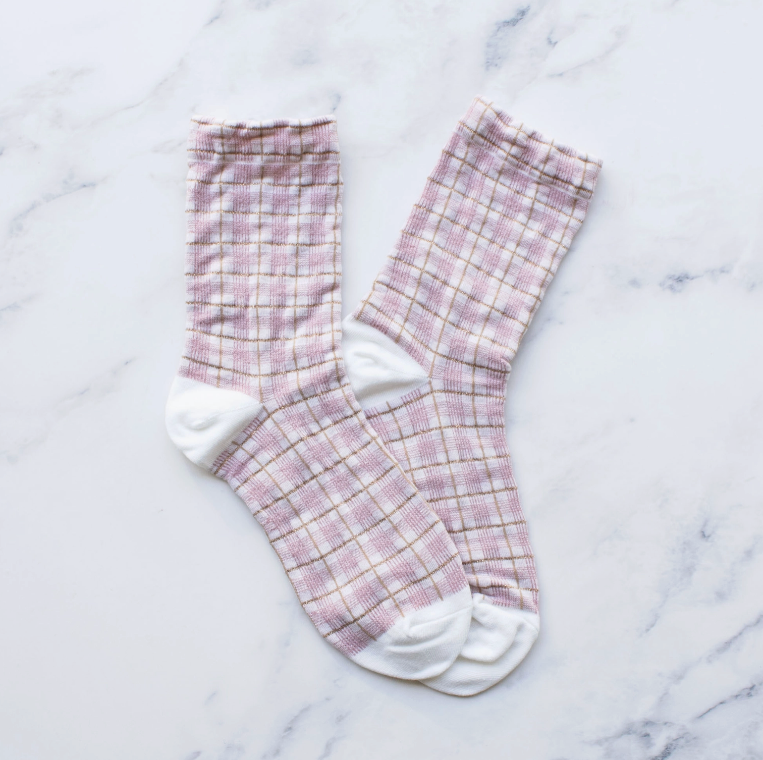 Glitter Checkered Socks