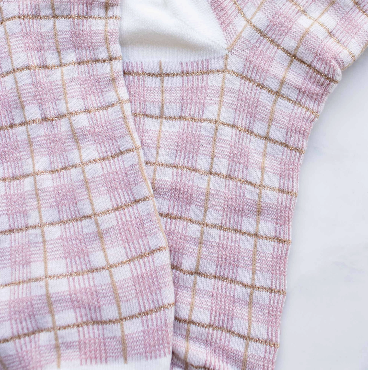 Glitter Checkered Socks