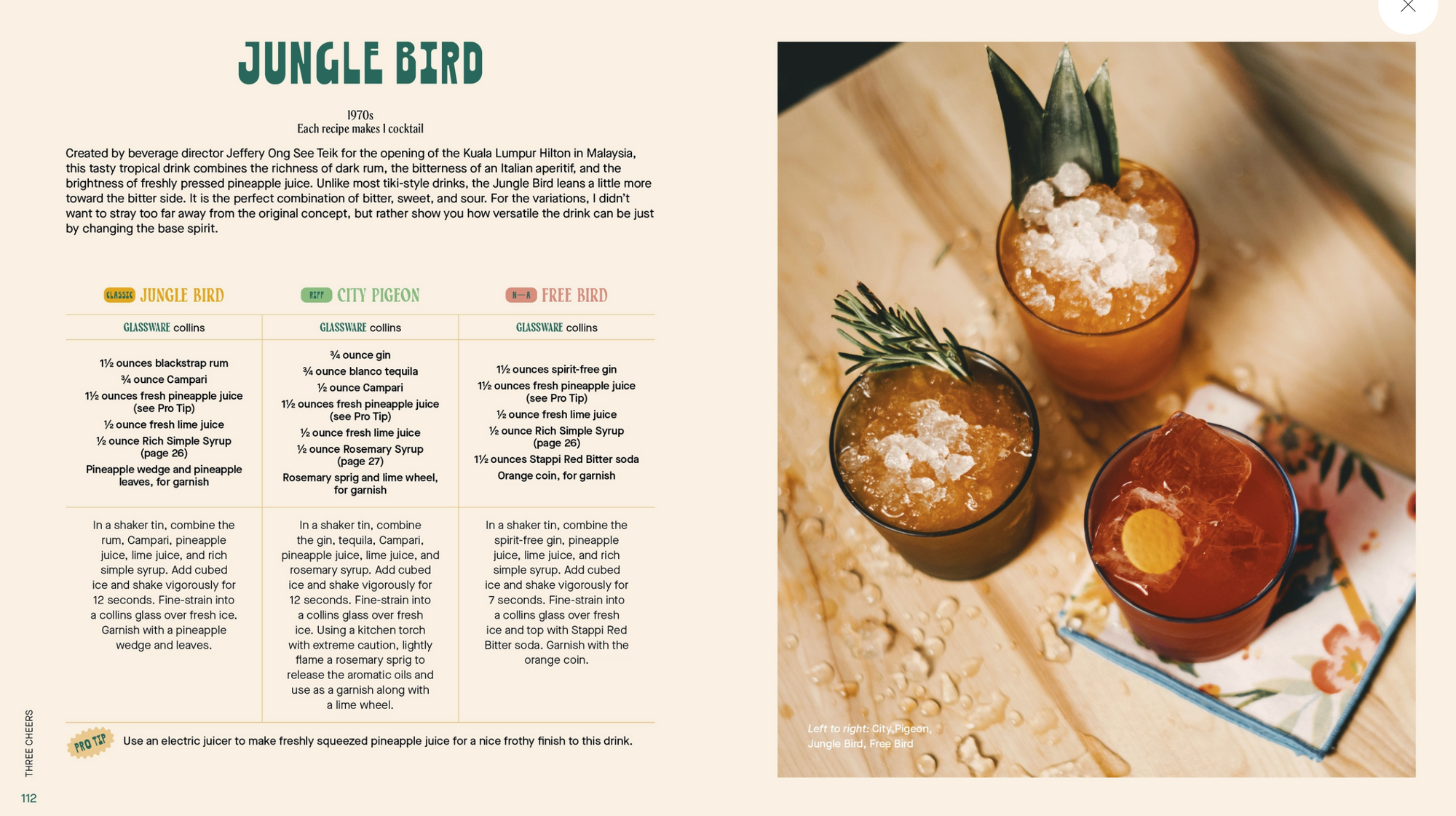 Three Cheers Cocktail Book