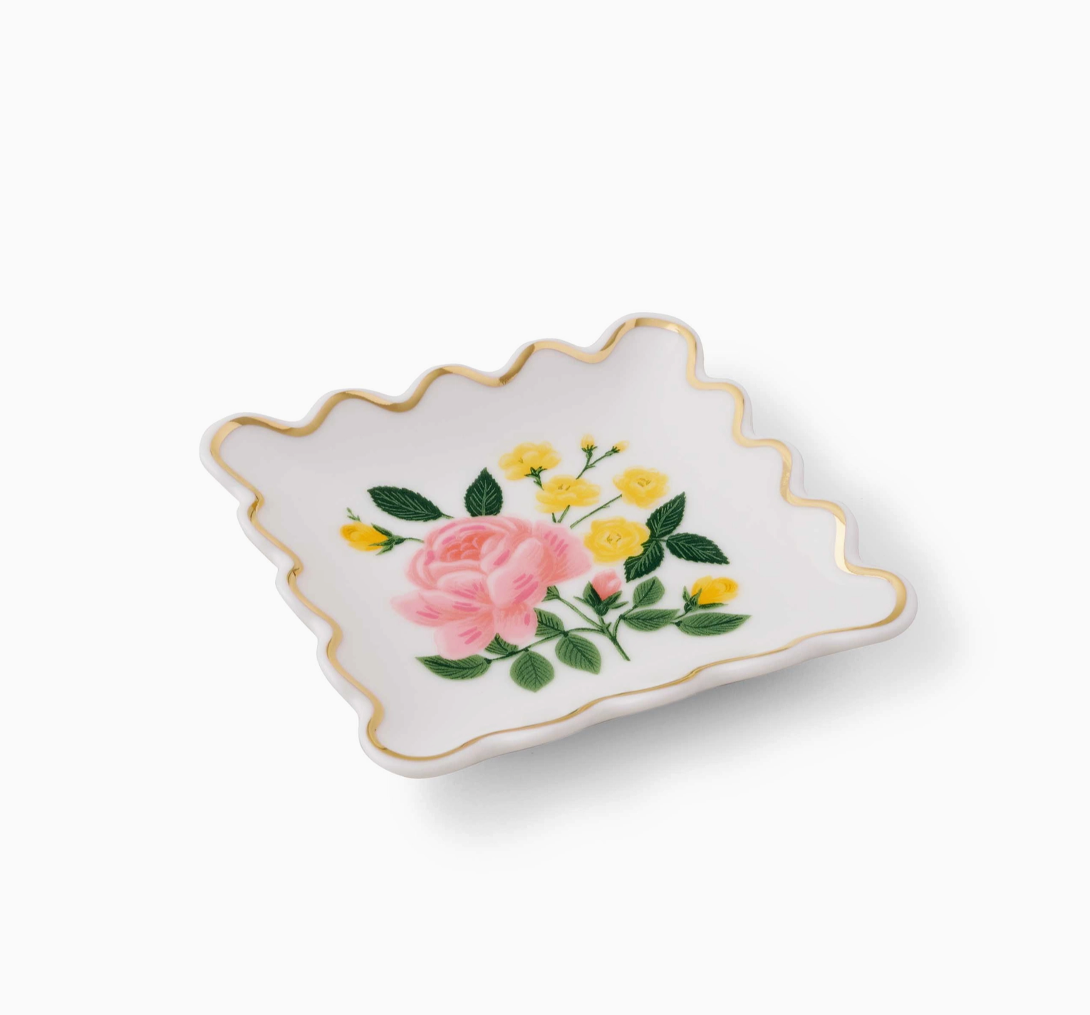 Roses Scalloped Ring Dish