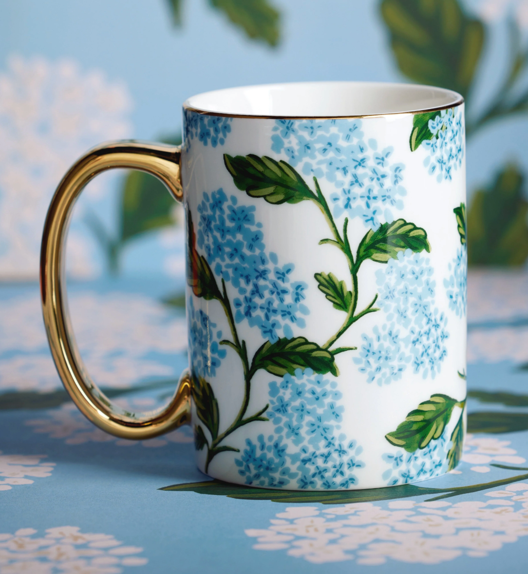 Hydrangea Porcelain Mug