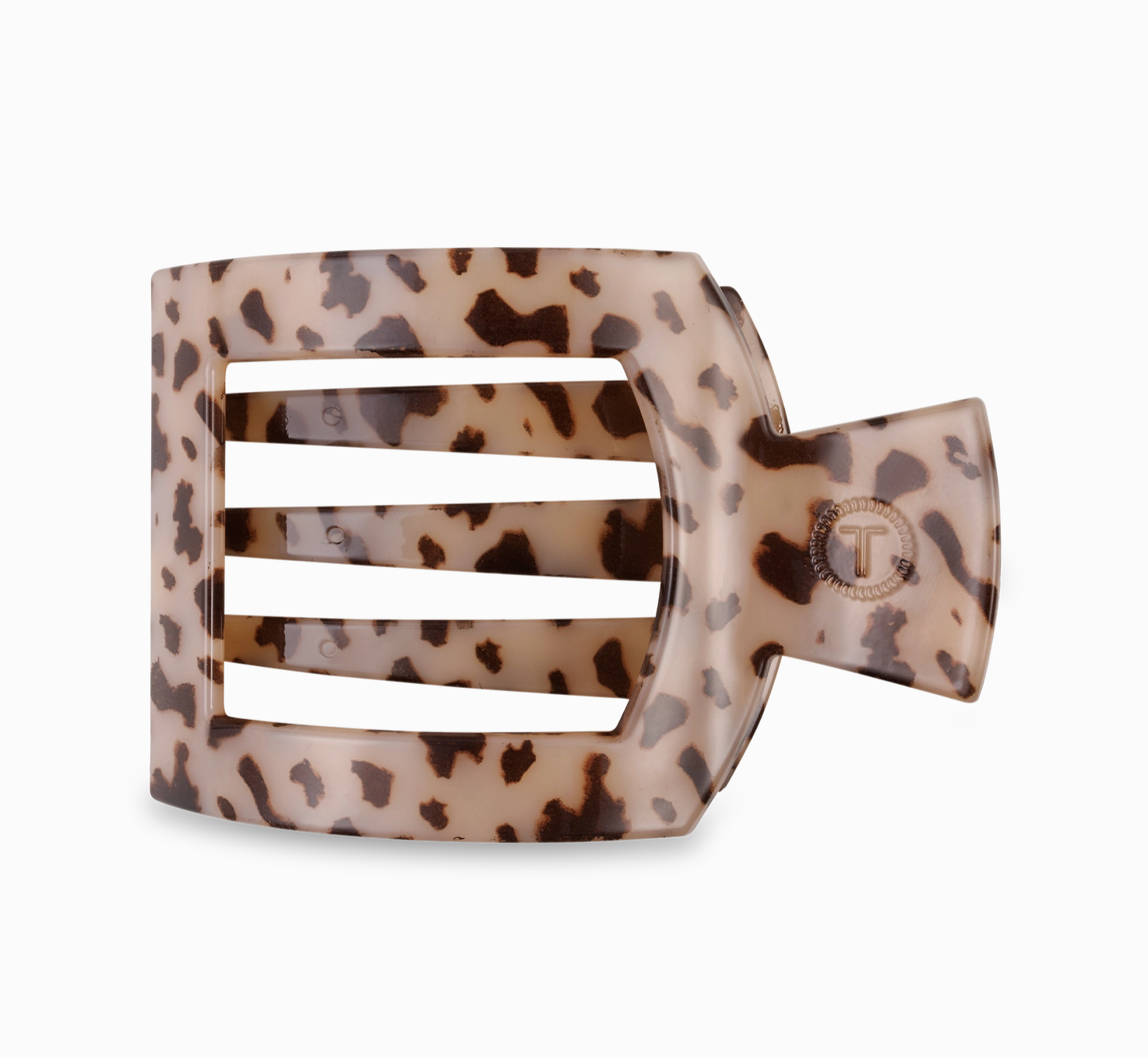 Square Flat Hair Clip - Blonde Tortoise