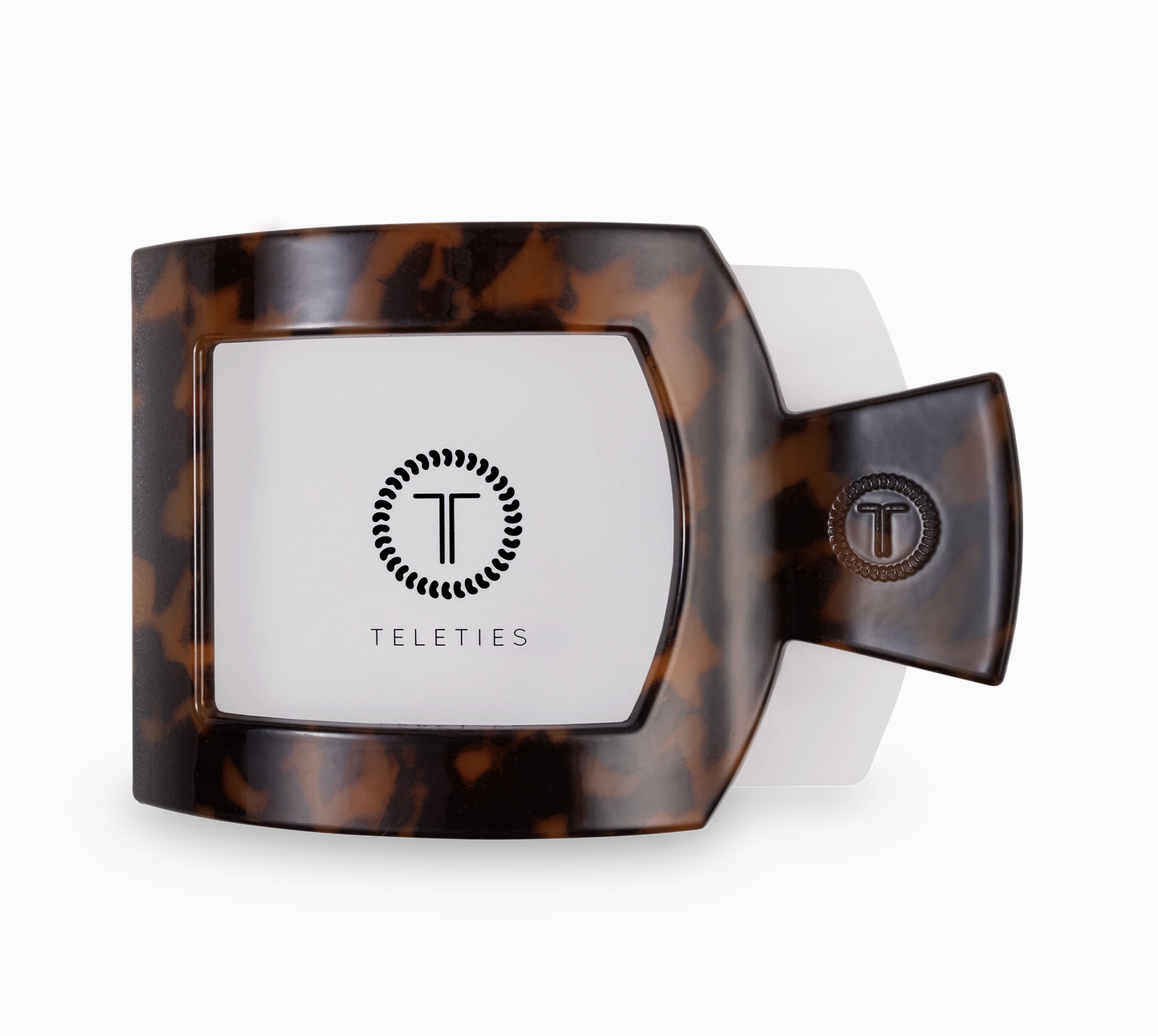 Square Flat Hair Clip - Tortoise