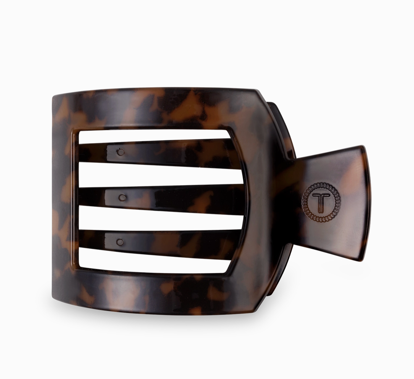Square Flat Hair Clip - Tortoise