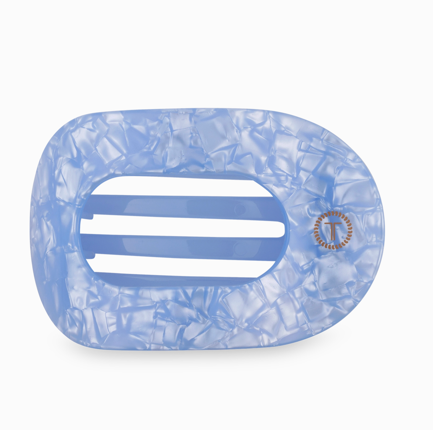 Flat Round Hair Clip - Blue Lagoon
