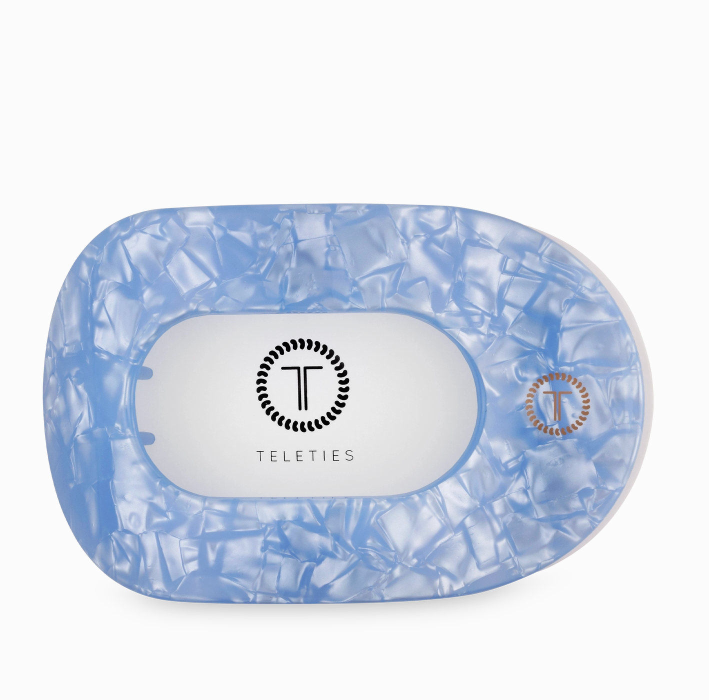 Flat Round Hair Clip - Blue Lagoon