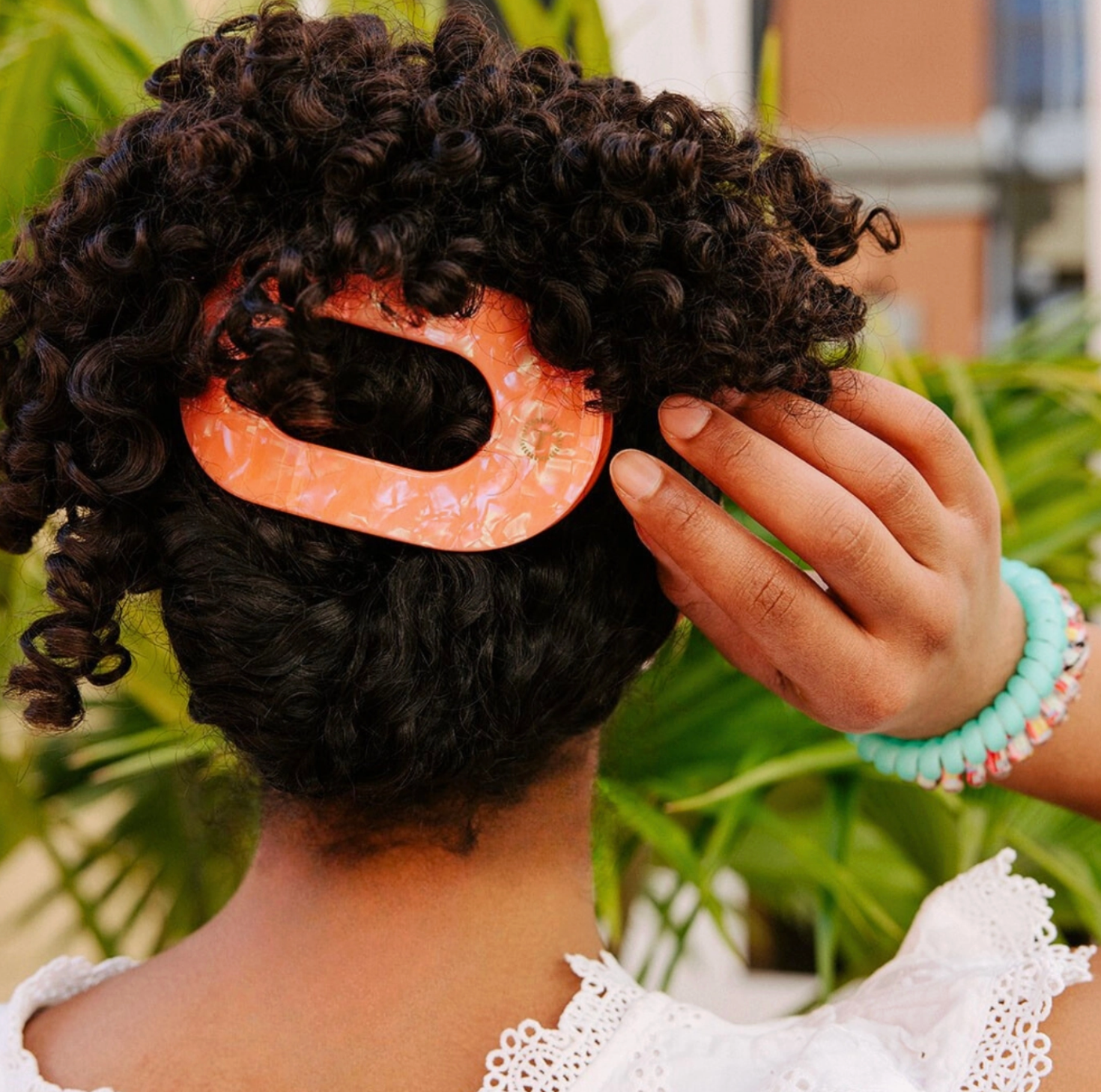 Flat Round Hair Clip - Dreamsicle