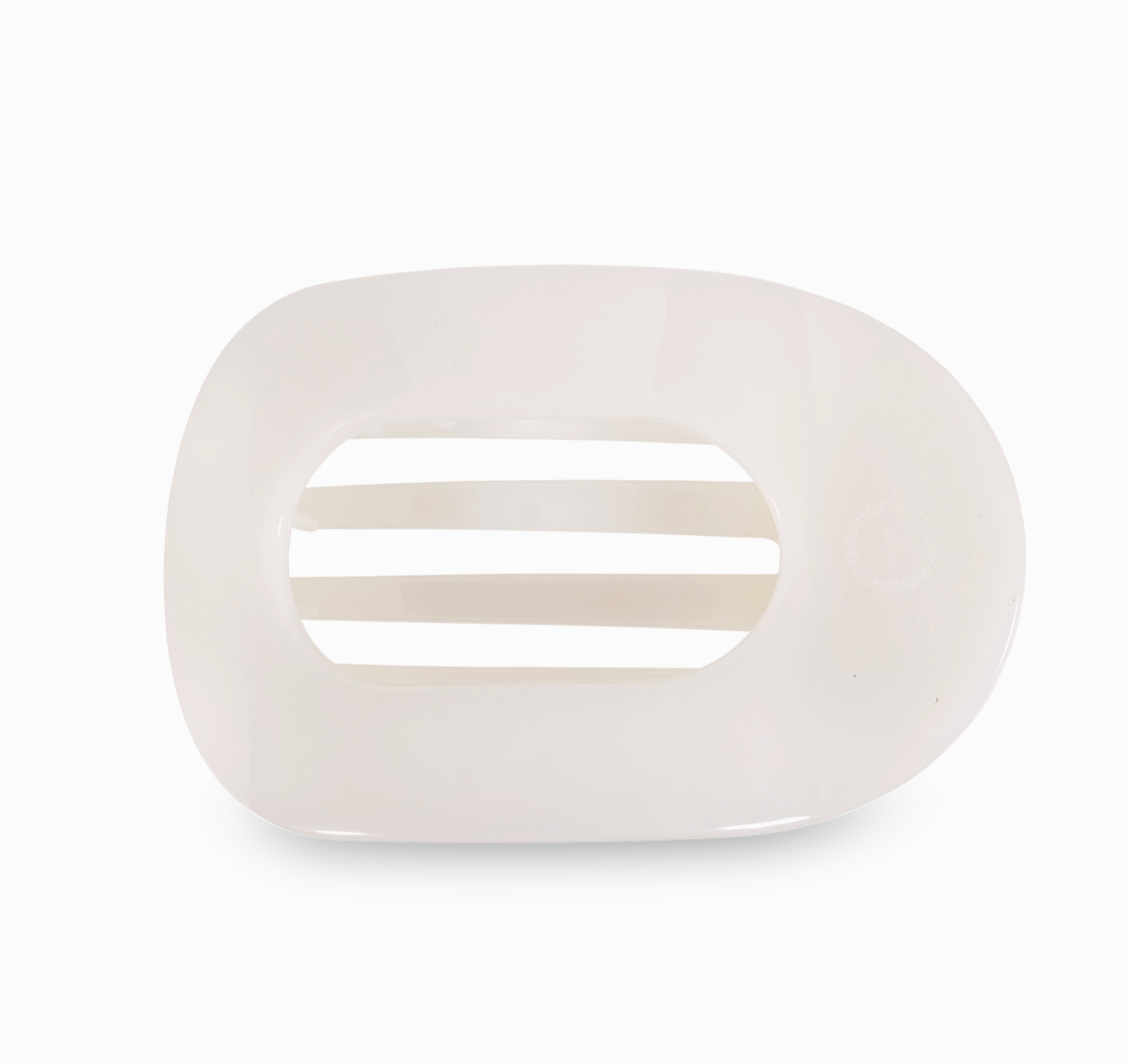 Flat Round Hair Clip - Coconut White