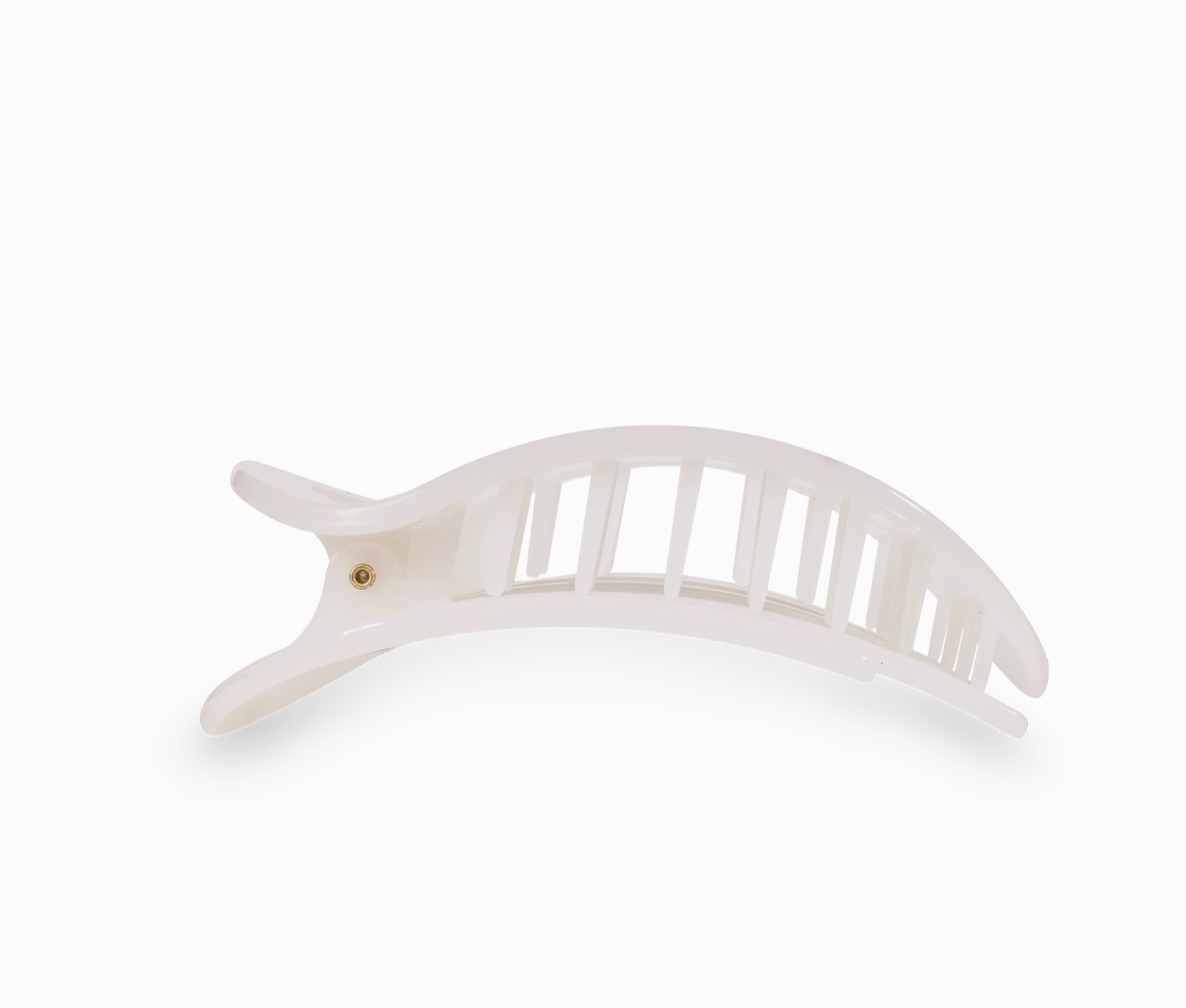 Flat Round Hair Clip - Coconut White