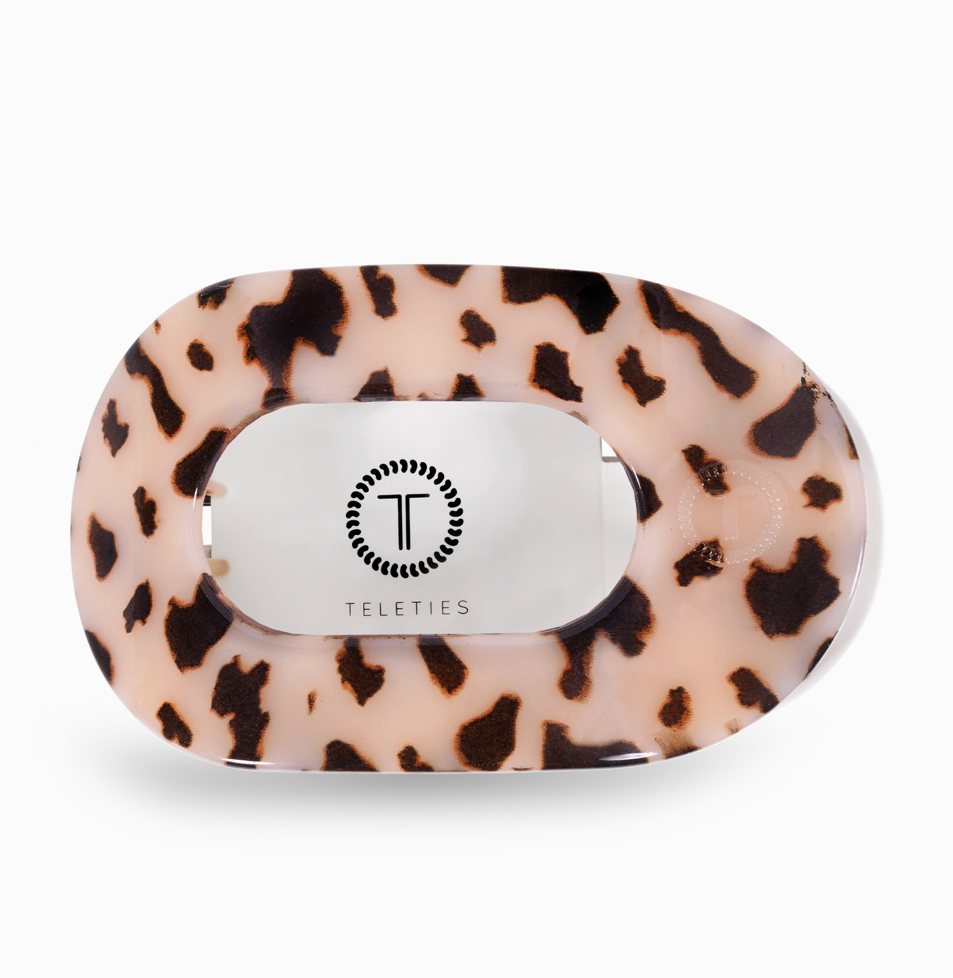 Flat Round Hair Clip - Blonde Tortoise