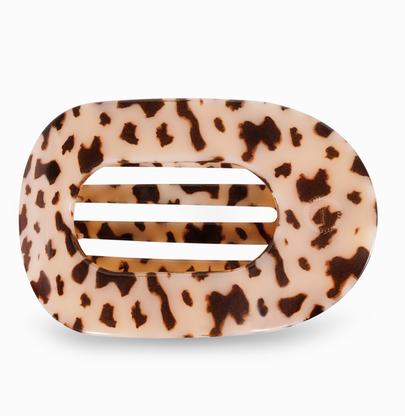 Flat Round Hair Clip - Blonde Tortoise