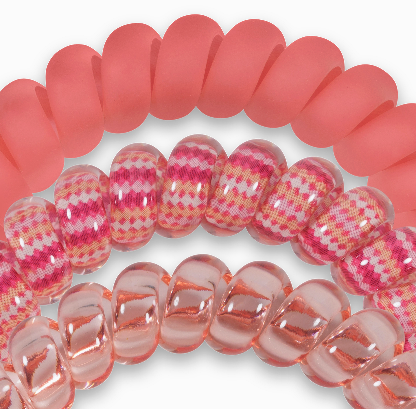Spiral Hair Coils/Ties - Dreamsicle