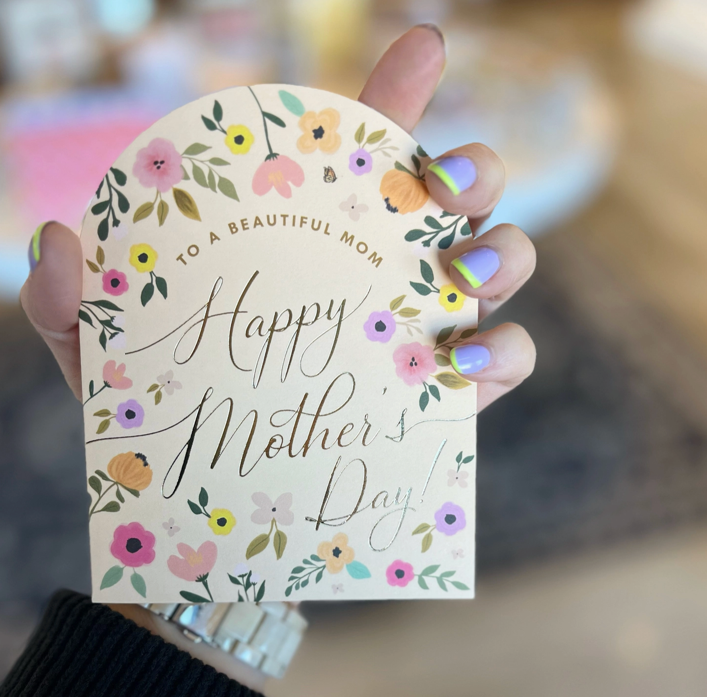 Arch Beautiful Mother's Day Floral Greeting Card