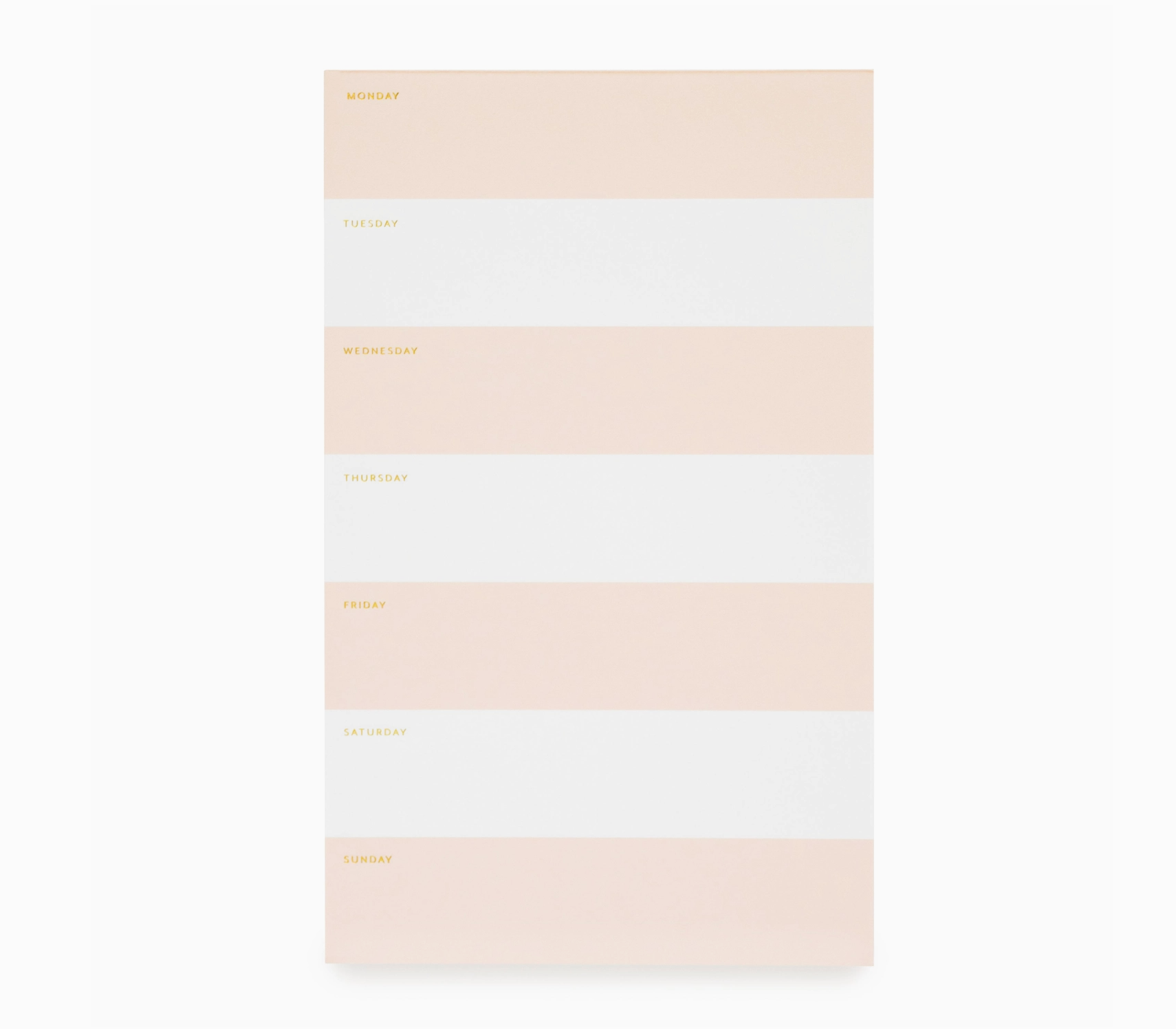Pink Striped Weekly Pad