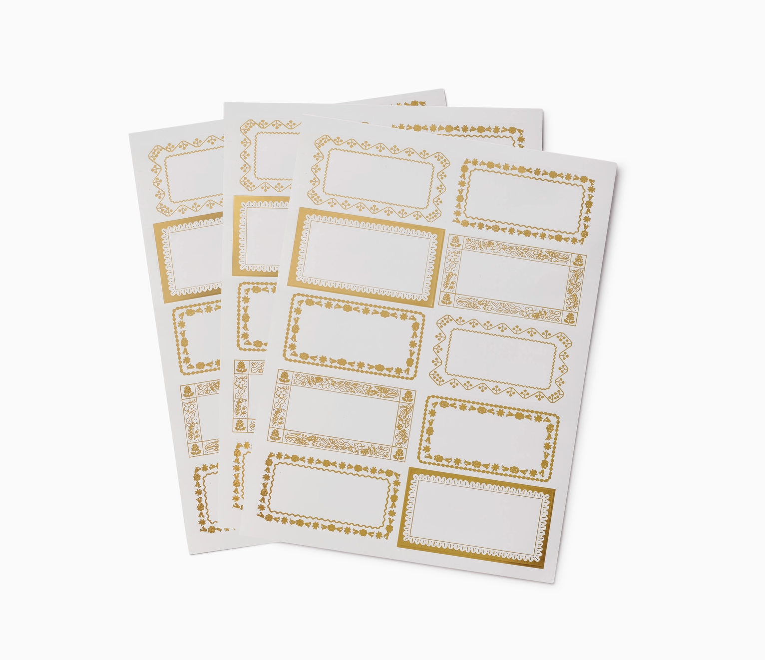 Gold Floral Labels