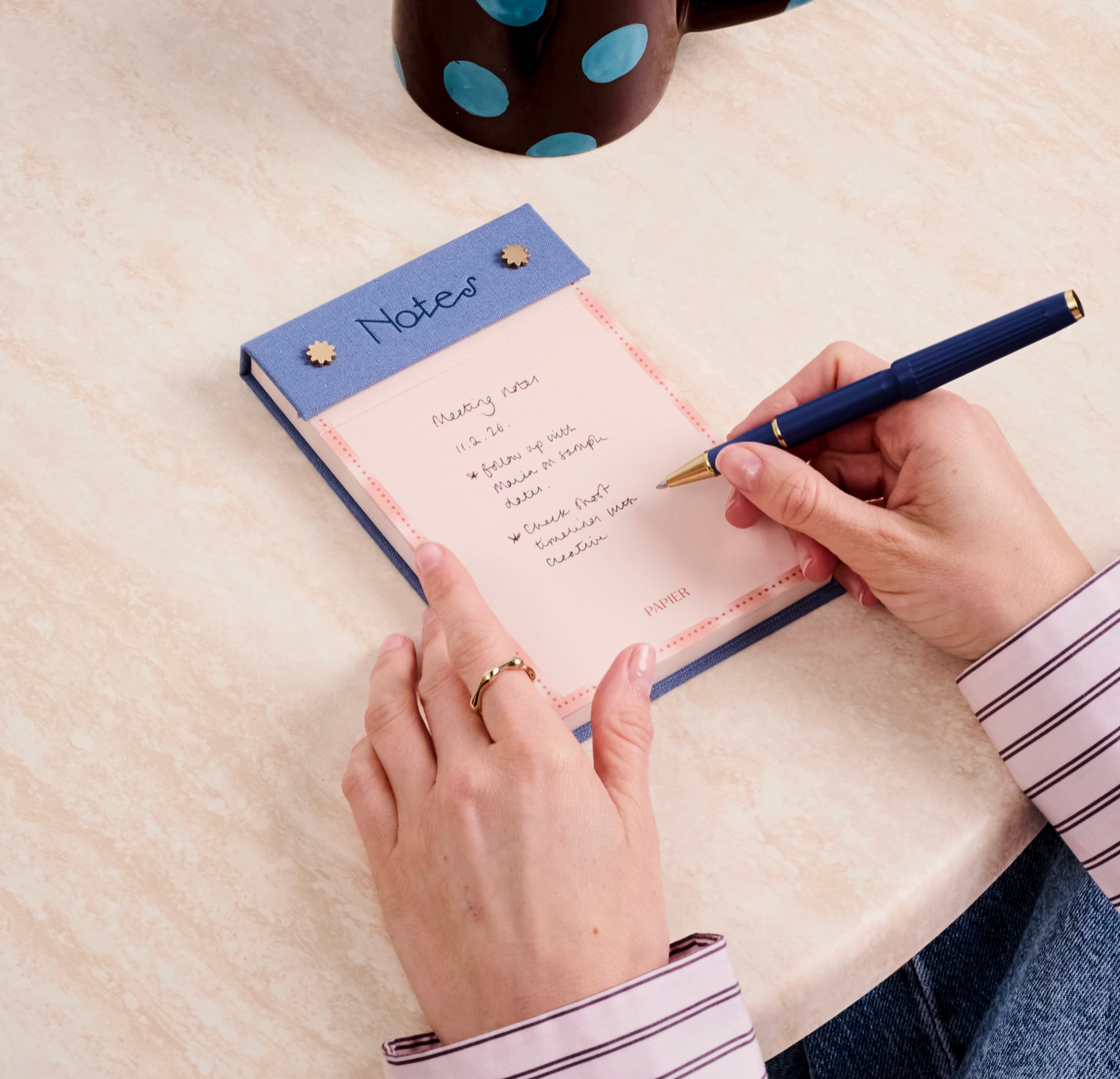 Fabric Hardcover Notepad - Solar Power
