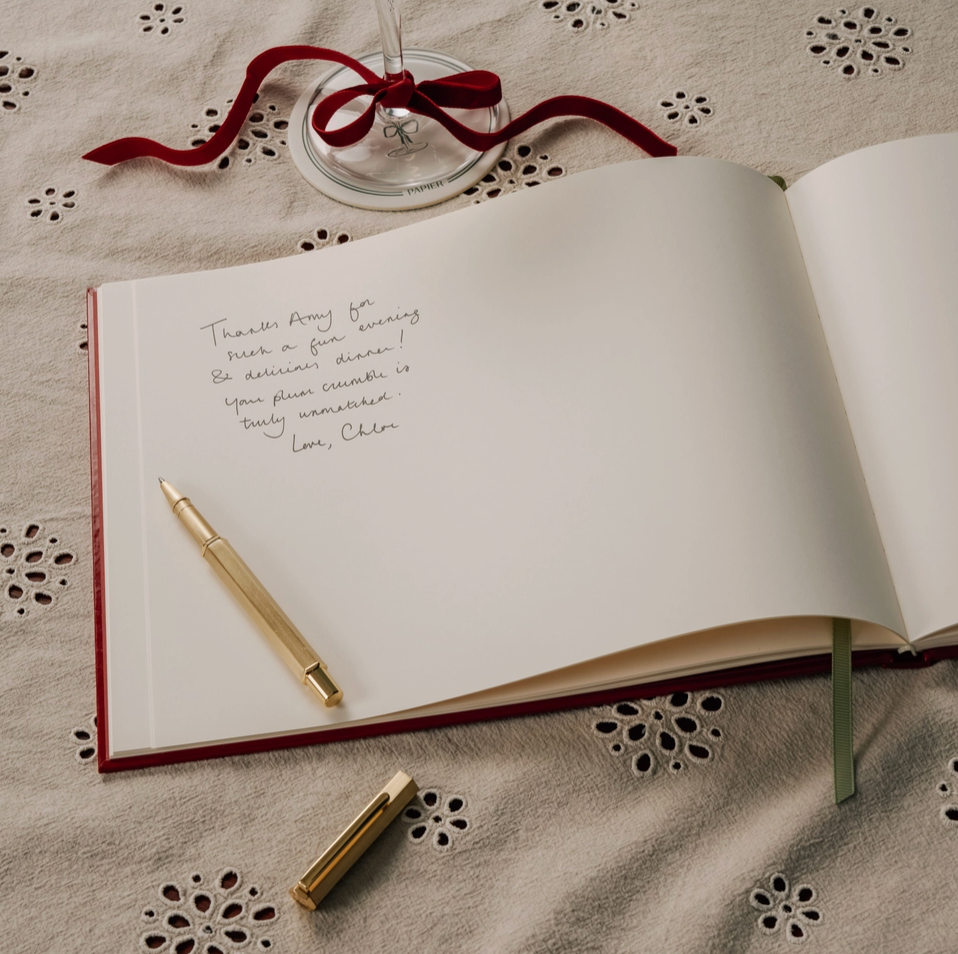 Guest Book, Hardcover - Cherry