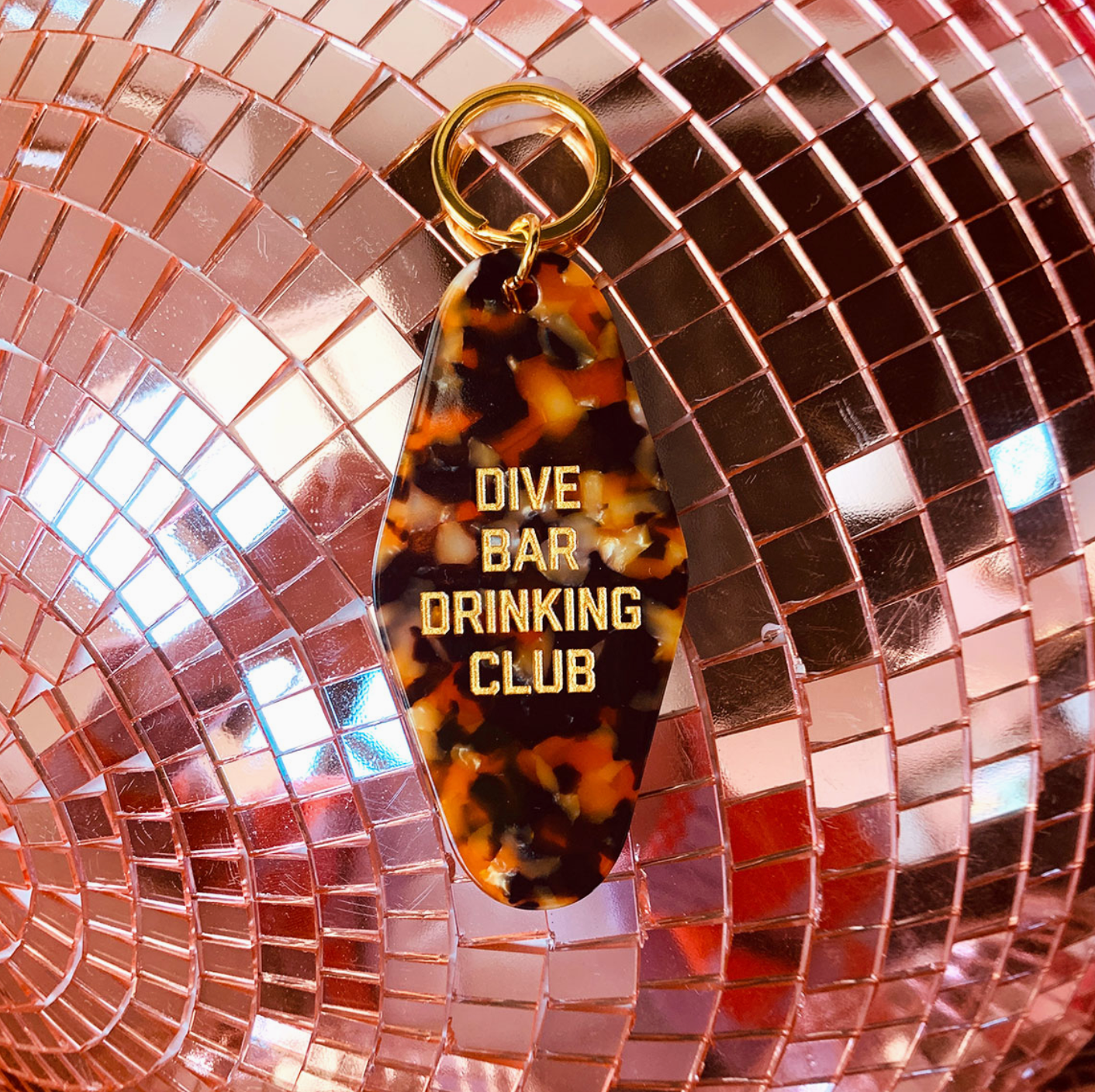 Dive Bar Drinking Club Keychain
