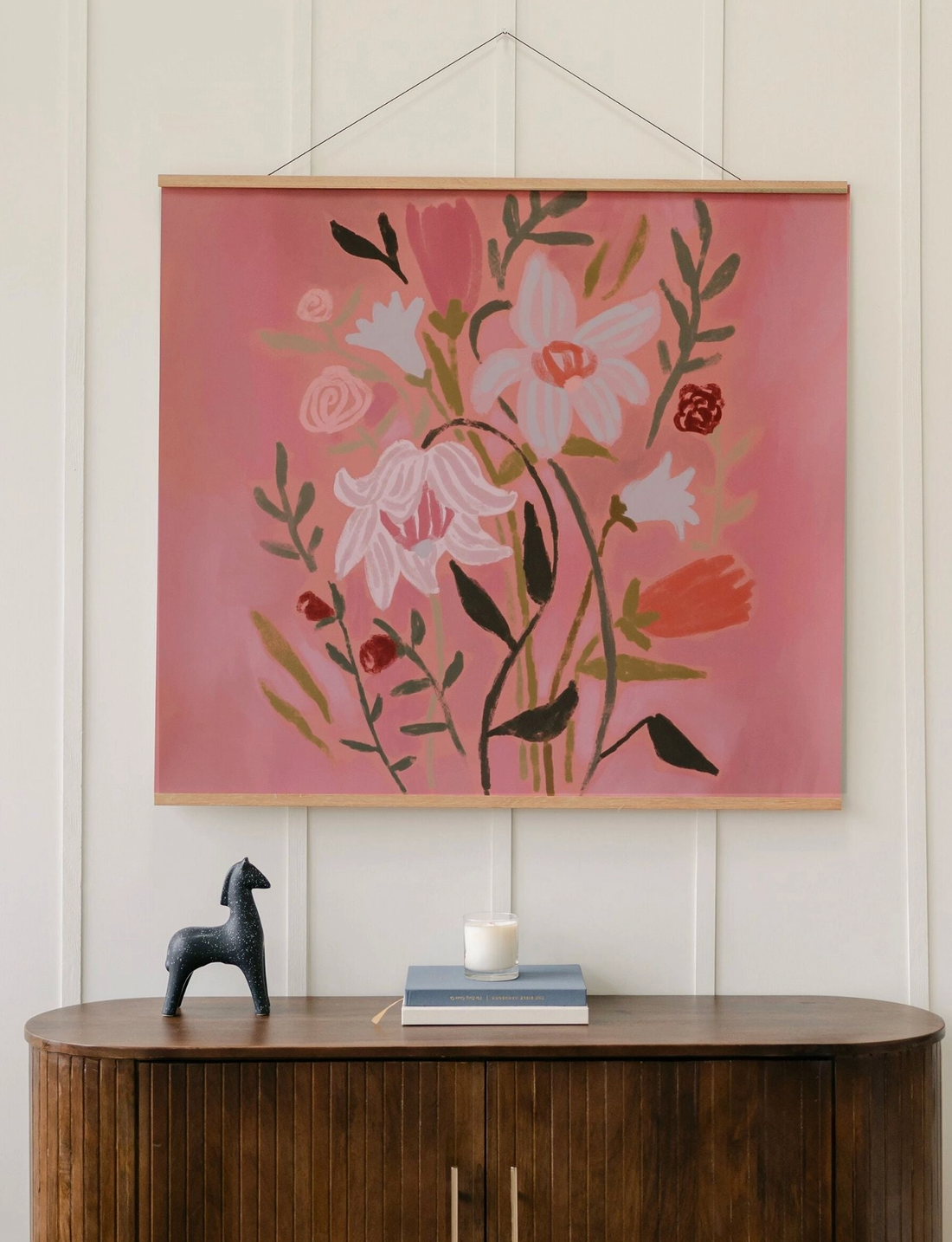 Large Cotton Canvas Poster: Spring Flowers