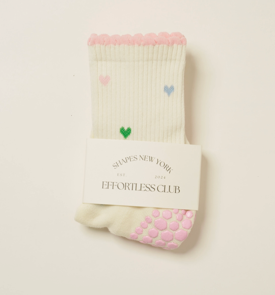 Mini Heart Petal Grip & Pilates Socks
