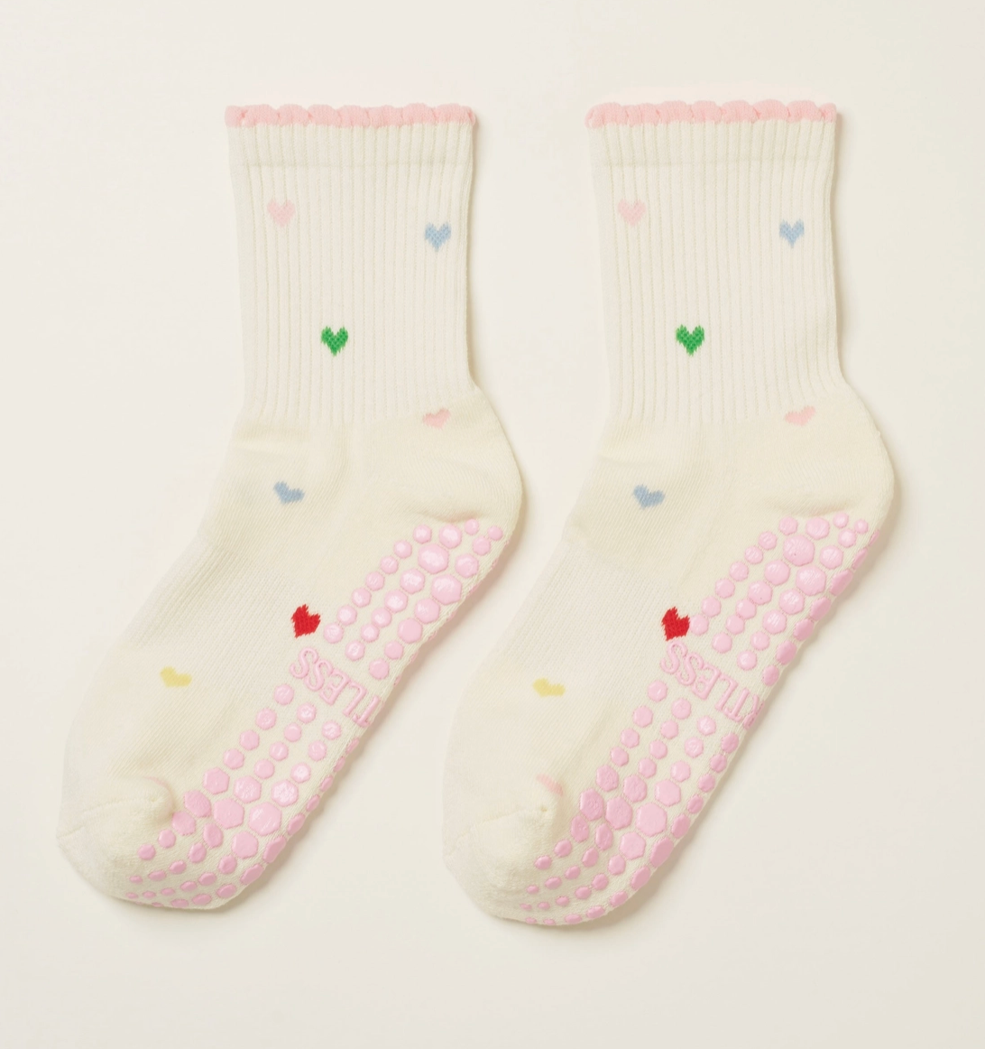 Mini Heart Petal Grip & Pilates Socks