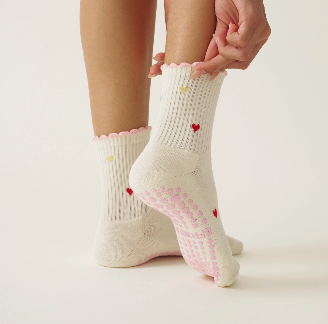 Mini Heart Petal Grip & Pilates Socks