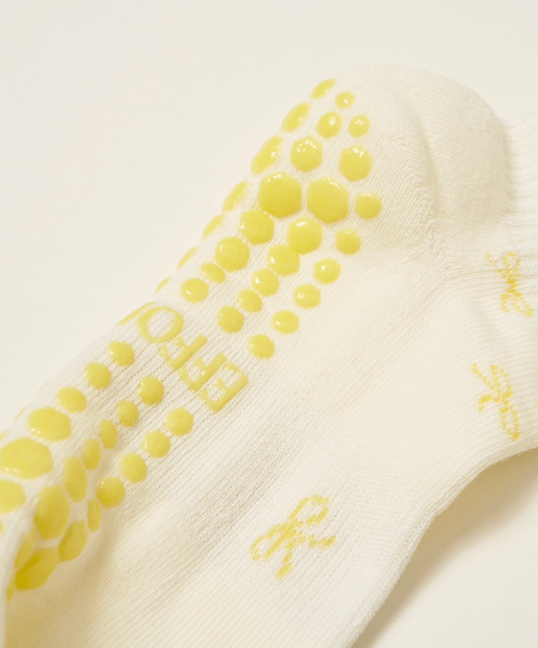 Mini Bow Yellow Grip & Pilates Socks