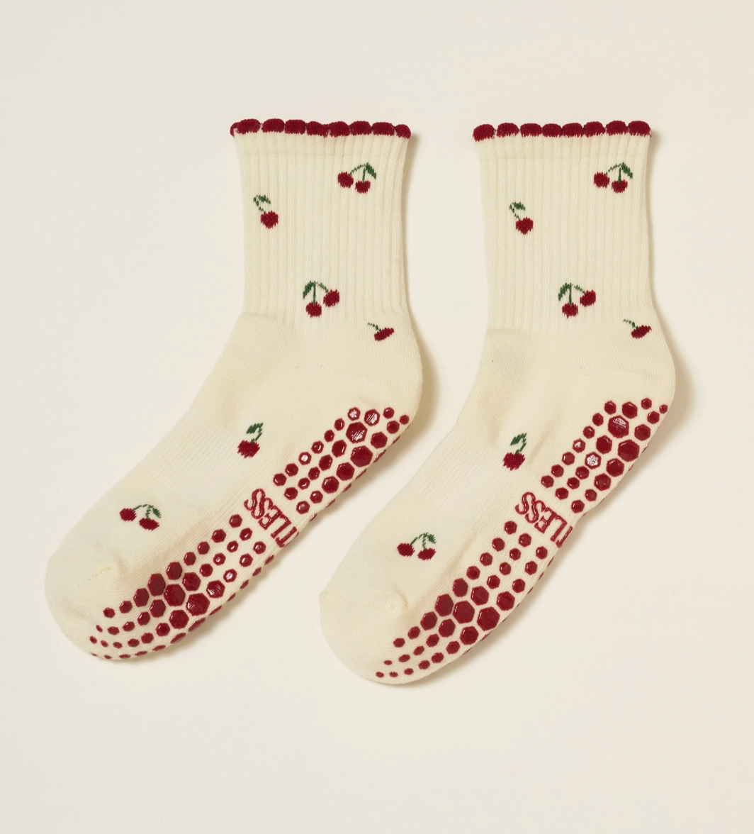 Little Cherry Grip & Pilates Socks