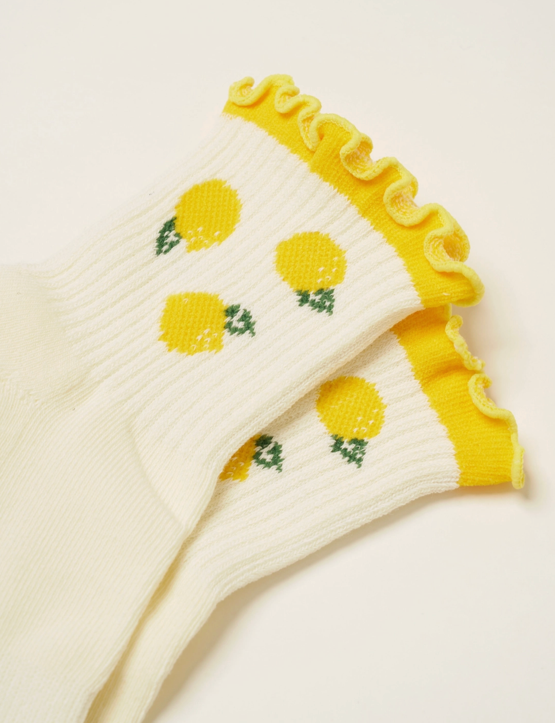 Lemon Ruffle Grip & Pilates Socks