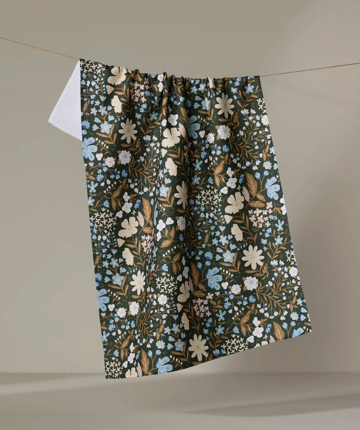 Cottage Meadow Sepia Tea Towel