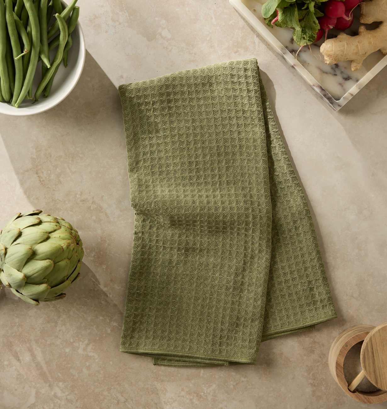 Olive Truffle Hand Towel