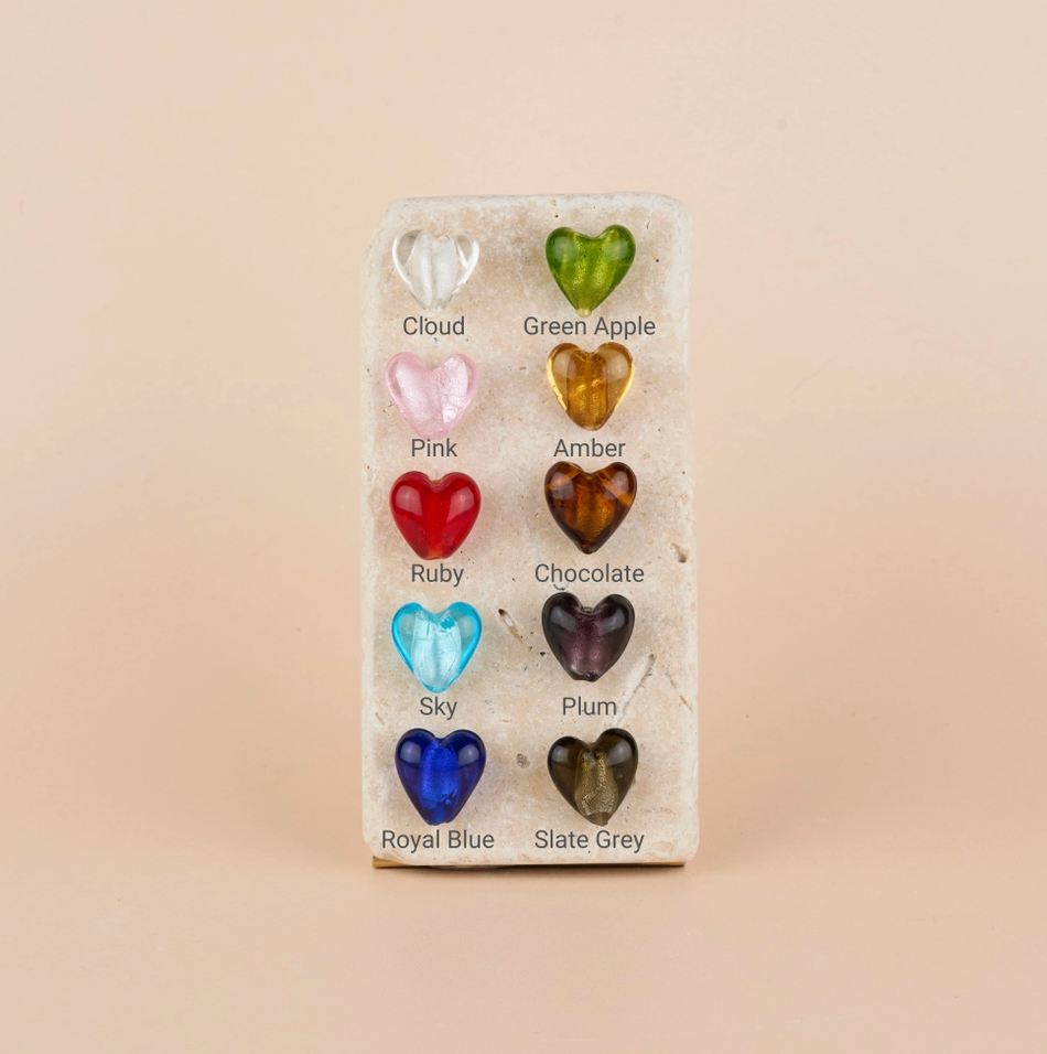 Heart of Glass Earrings - Slate Grey