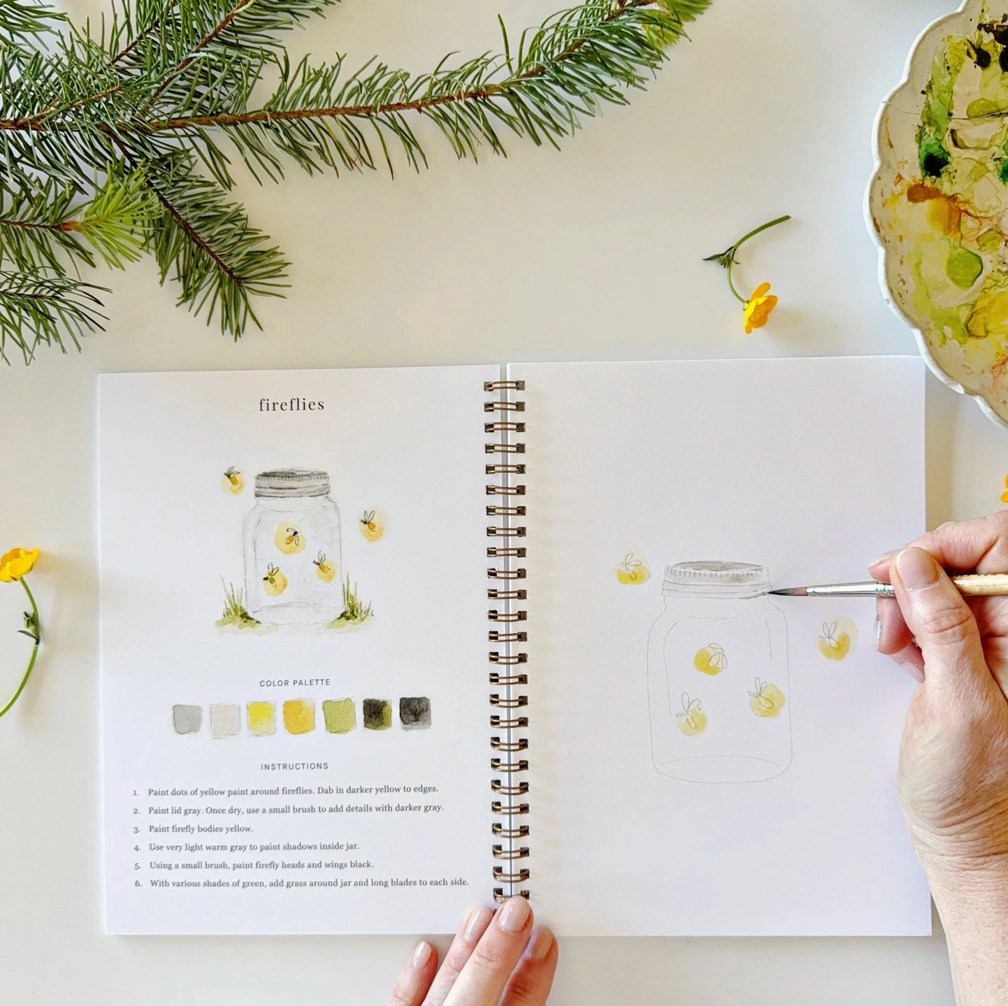 Camping Watercolor Notebook