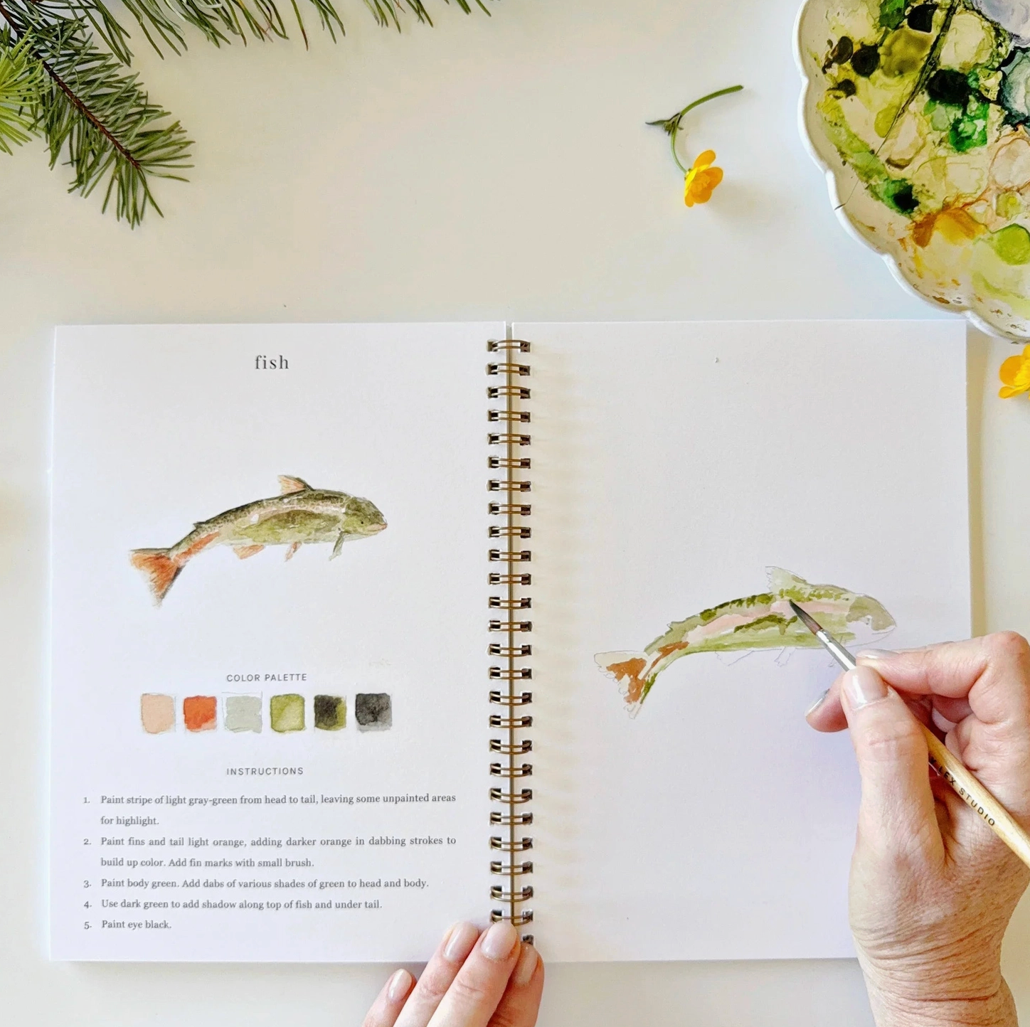 Camping Watercolor Notebook
