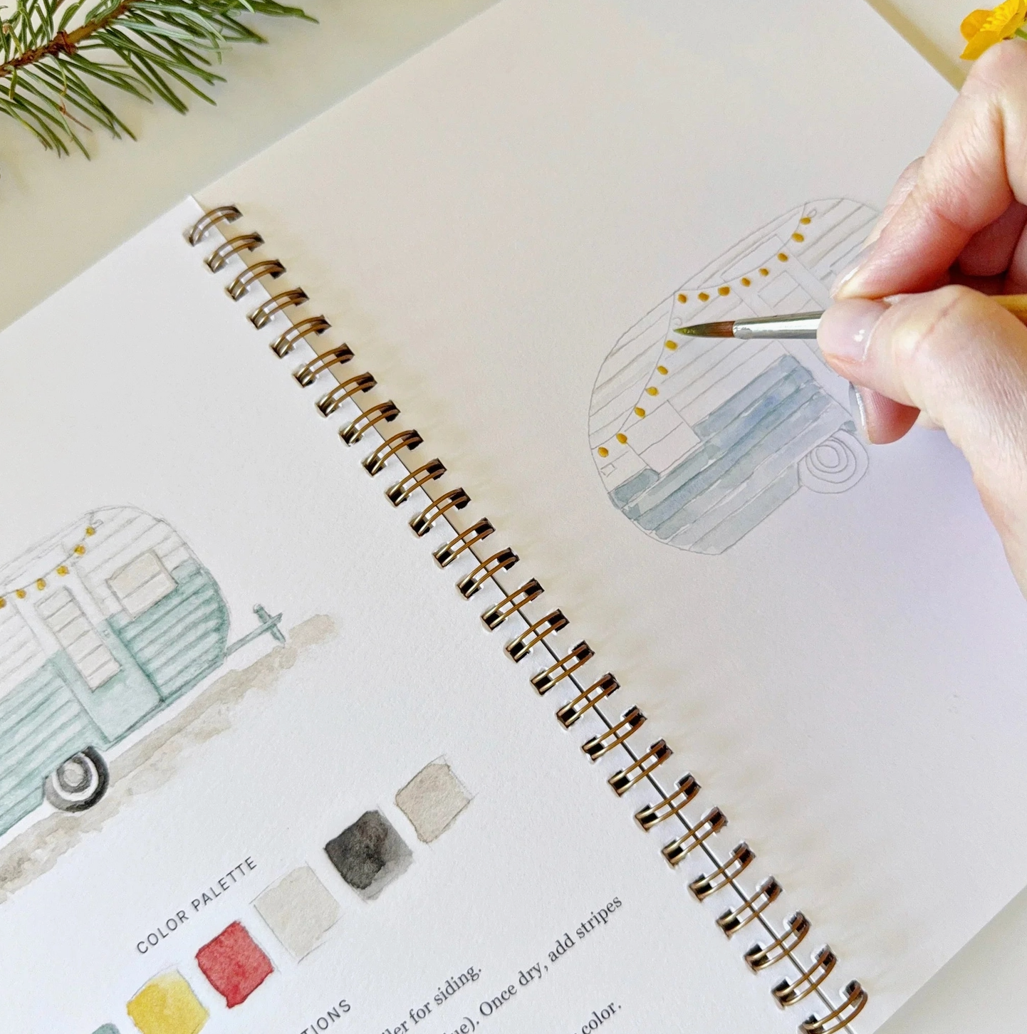Camping Watercolor Notebook